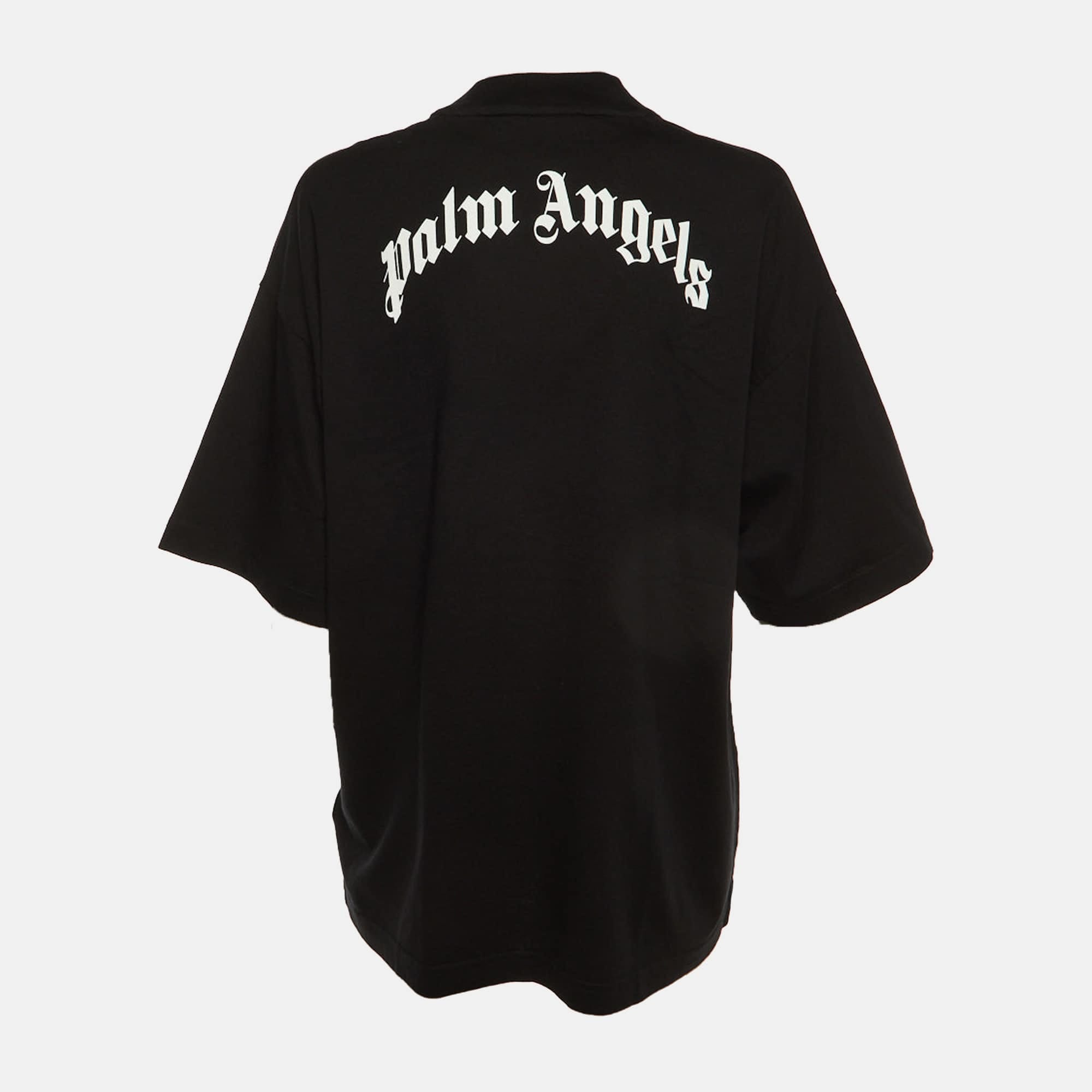 BEAR Black Bear Printed Cotton Knit Oversized T - Shirt