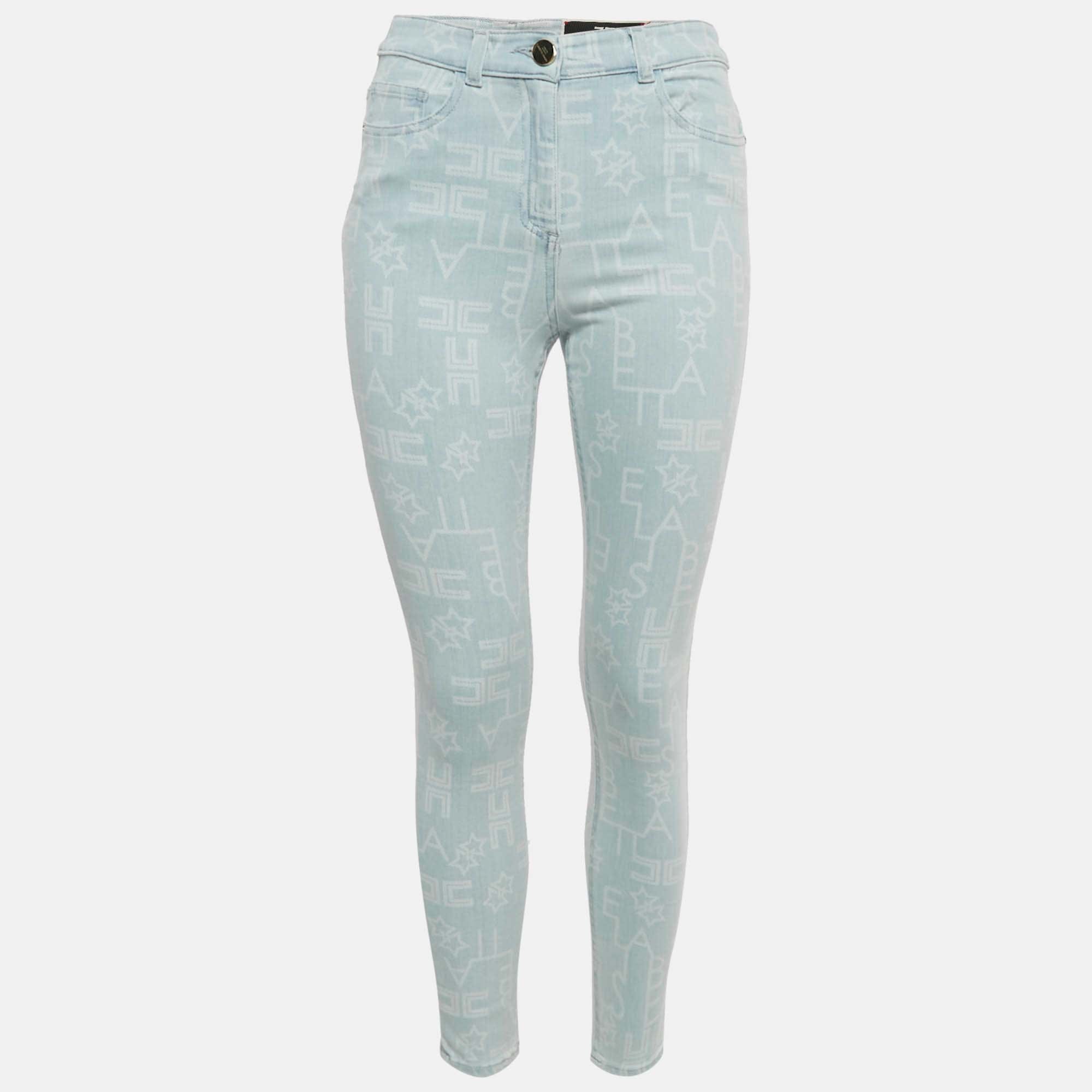 Monogram Blue Monogram Denim Skinny Jeans S Waist 27"