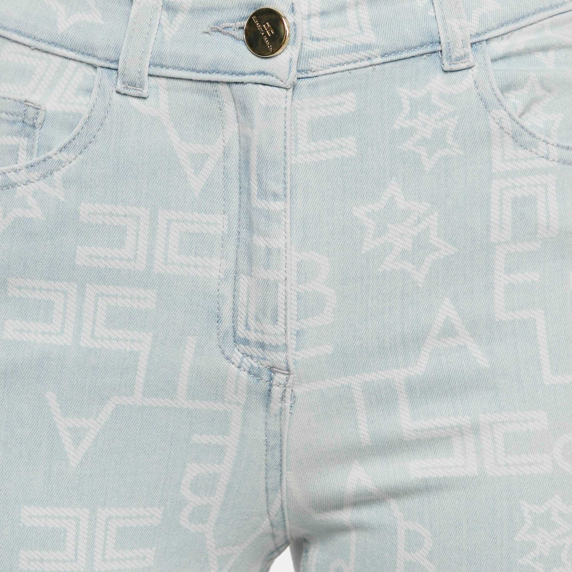 Monogram Blue Monogram Denim Skinny Jeans S Waist 27"