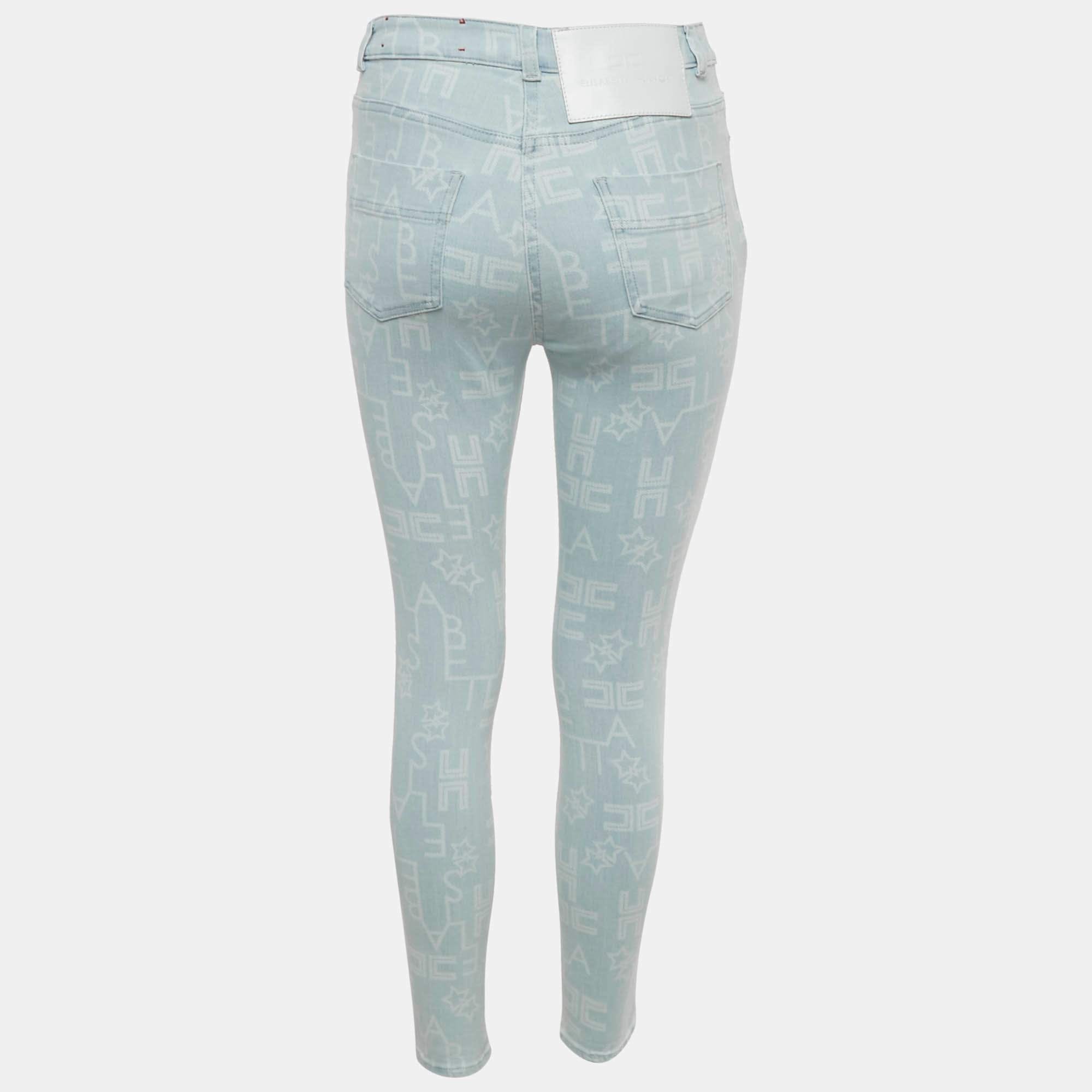 Monogram Blue Monogram Denim Skinny Jeans S Waist 27"