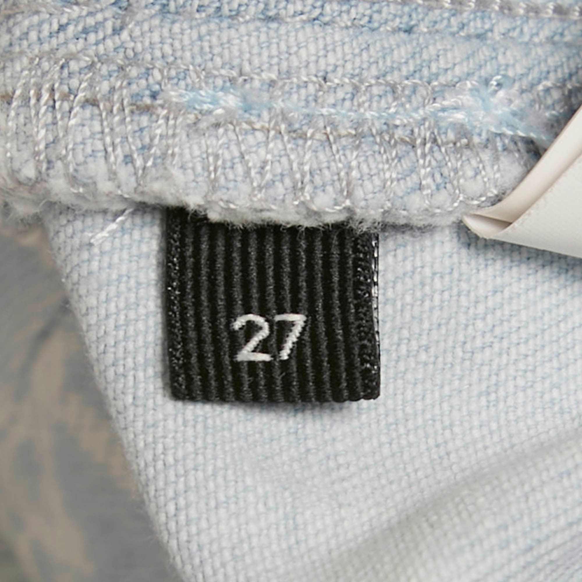Monogram Blue Monogram Denim Skinny Jeans S Waist 27"