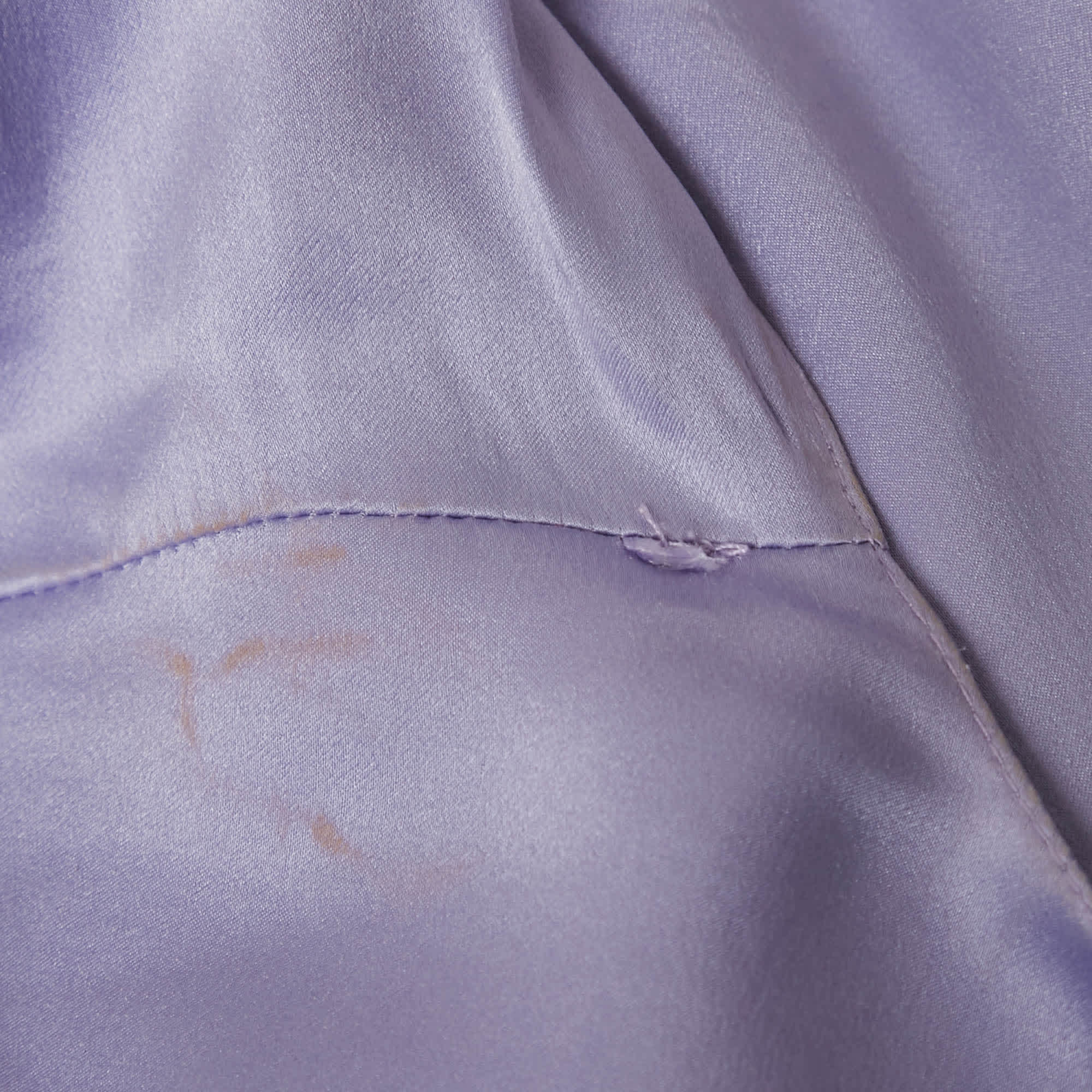 Purple Satin Ruched Mini Dress