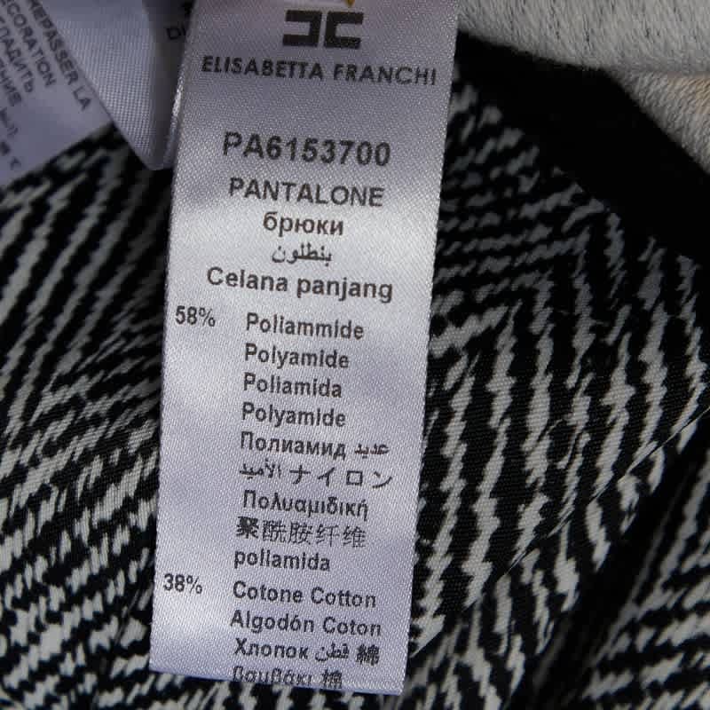 Elisabetta Franchi Gold Monochrome Chevron Nylon Blend Jeggings