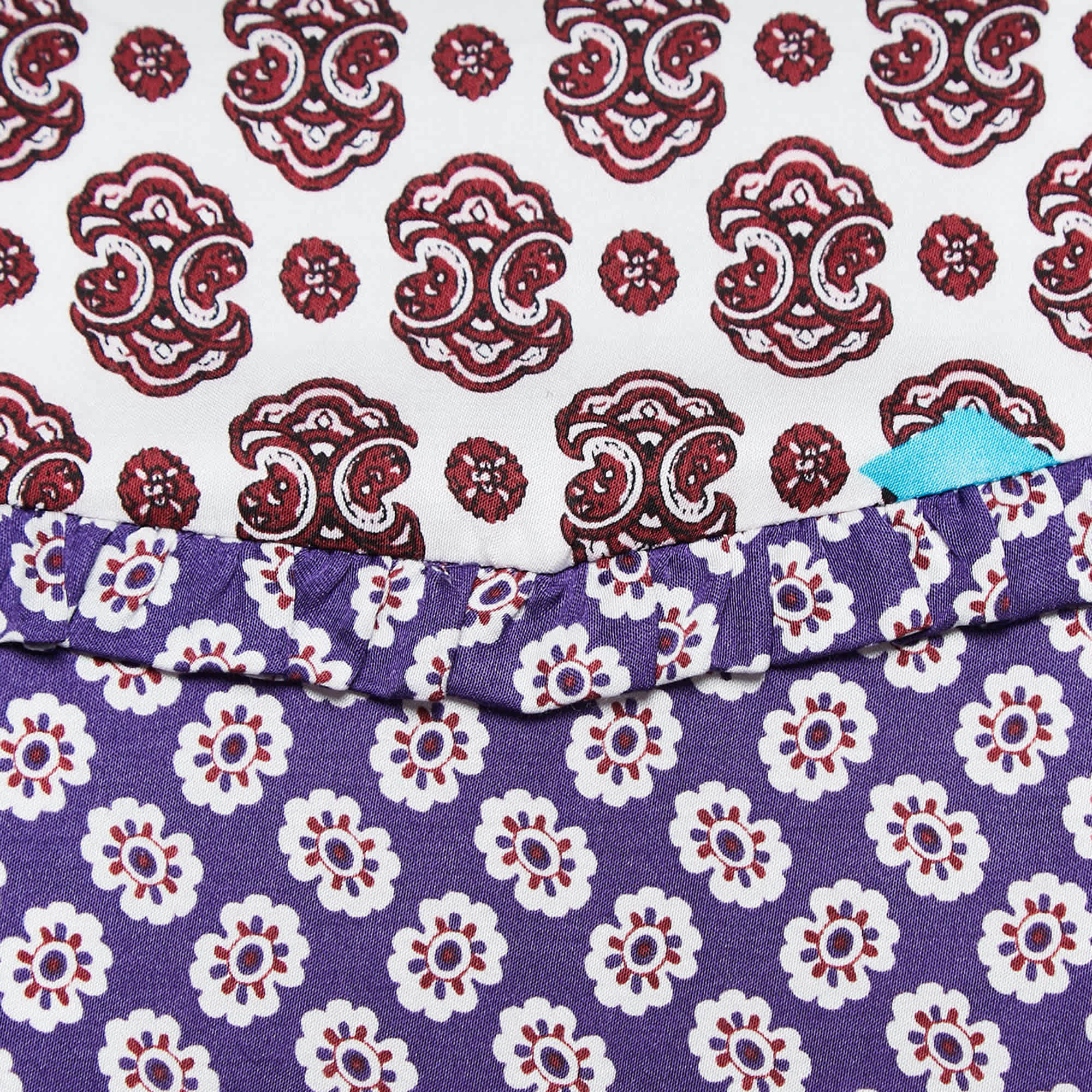 Purple Maje Purple/multicolor Printed Crepe Button Front Mini Dress
