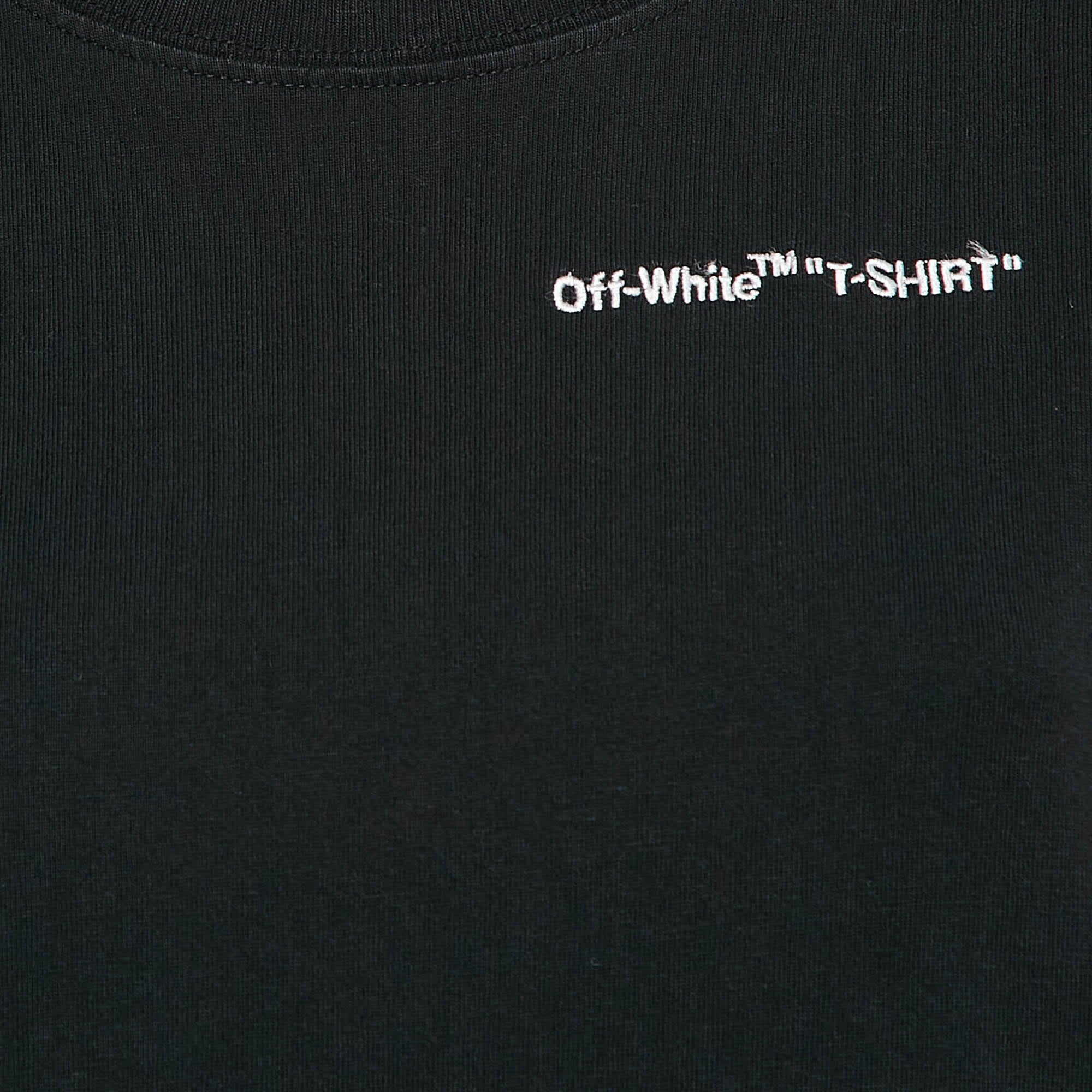 Logo Black Logo Embroidered Jersey Crew Neck T - Shirt