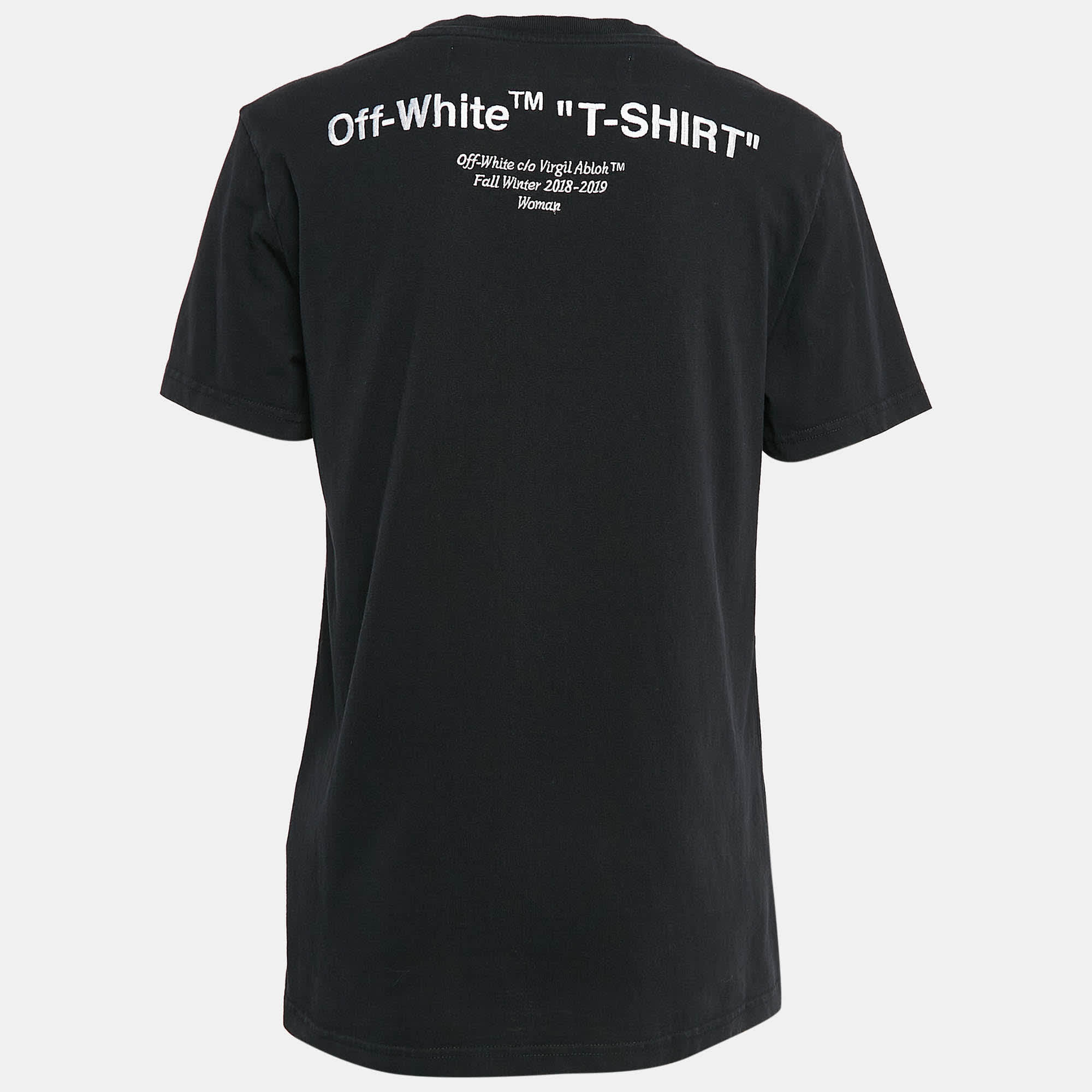 Logo Black Logo Embroidered Jersey Crew Neck T - Shirt