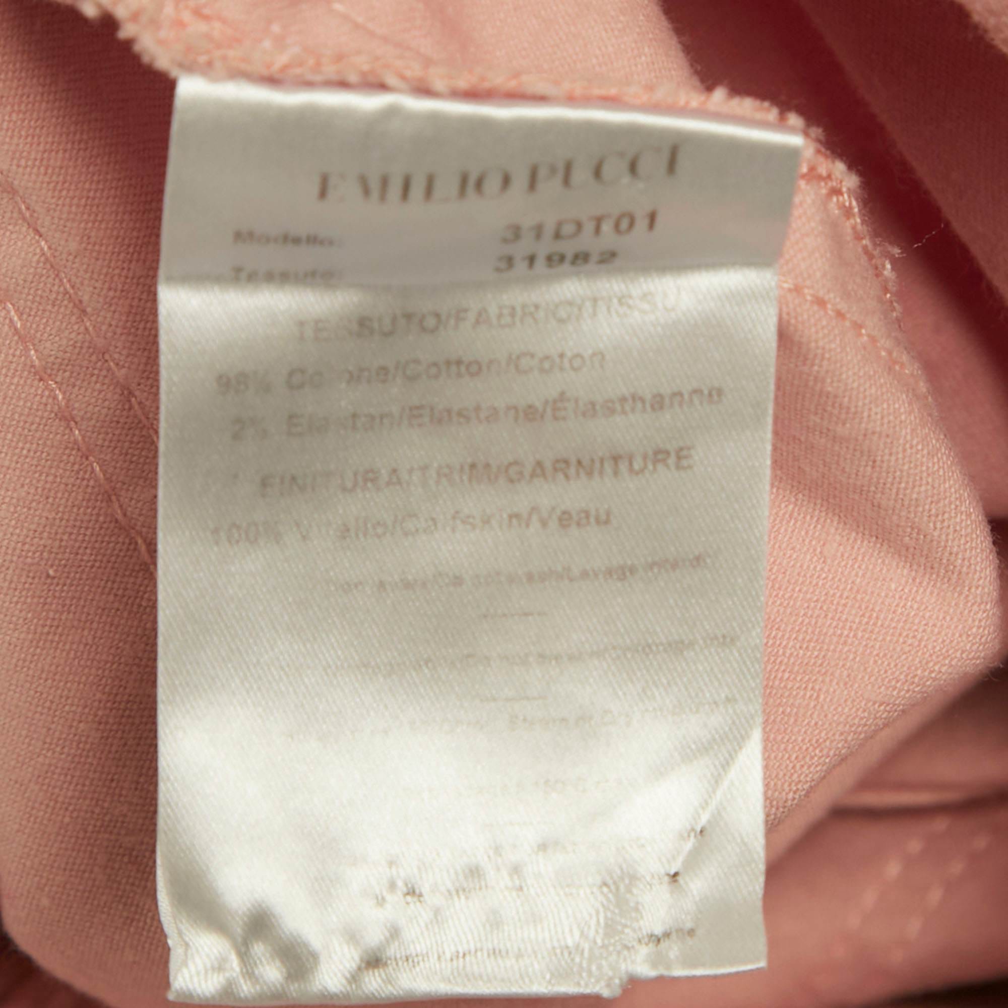 Emilio Pucci Pink Cotton Low Waist Jeans M Waist