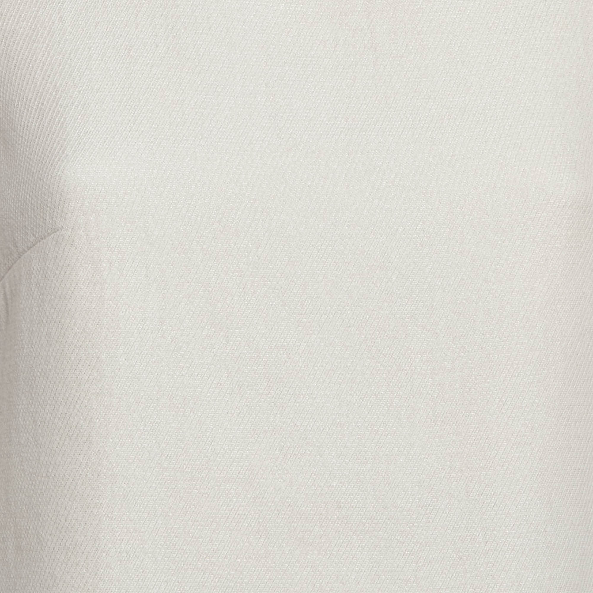 White Metallic Cotton Ryder Shift Mini Dress