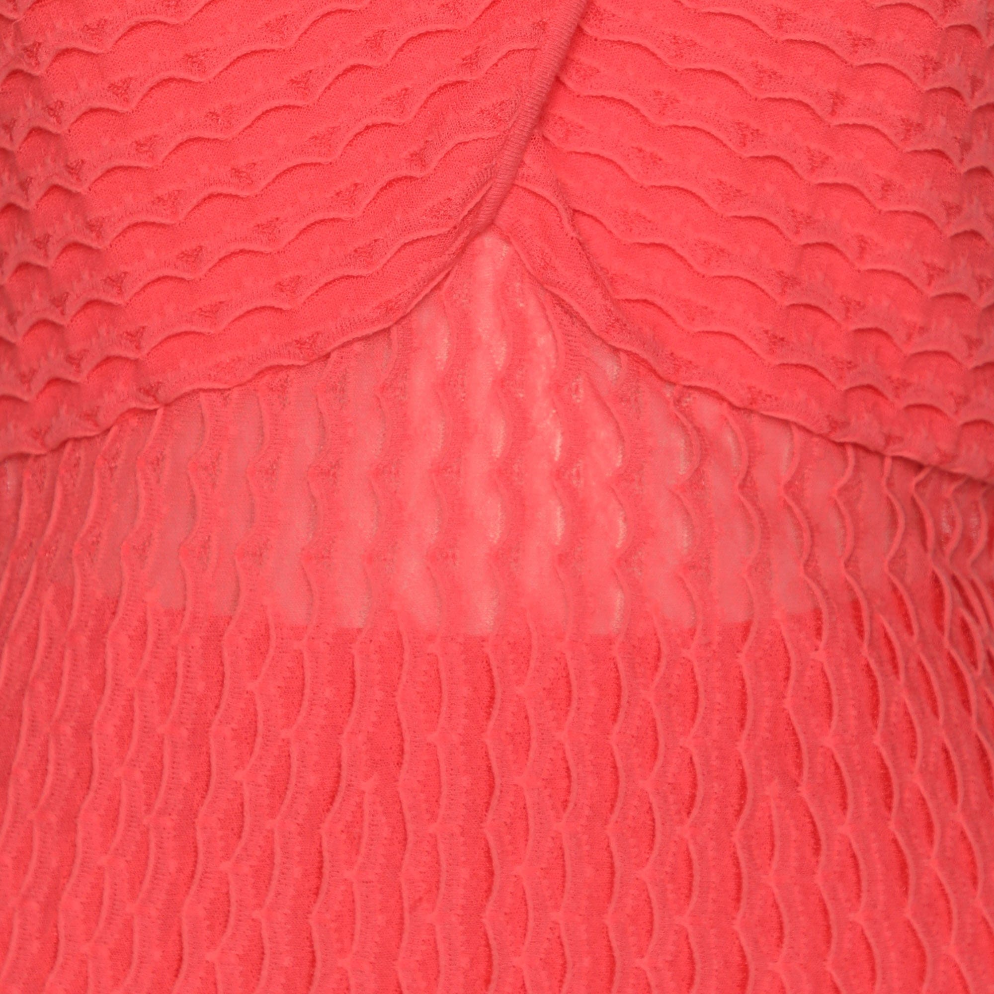 M Missoni Coral Cotton Knit Tops And Midi Skirt Set