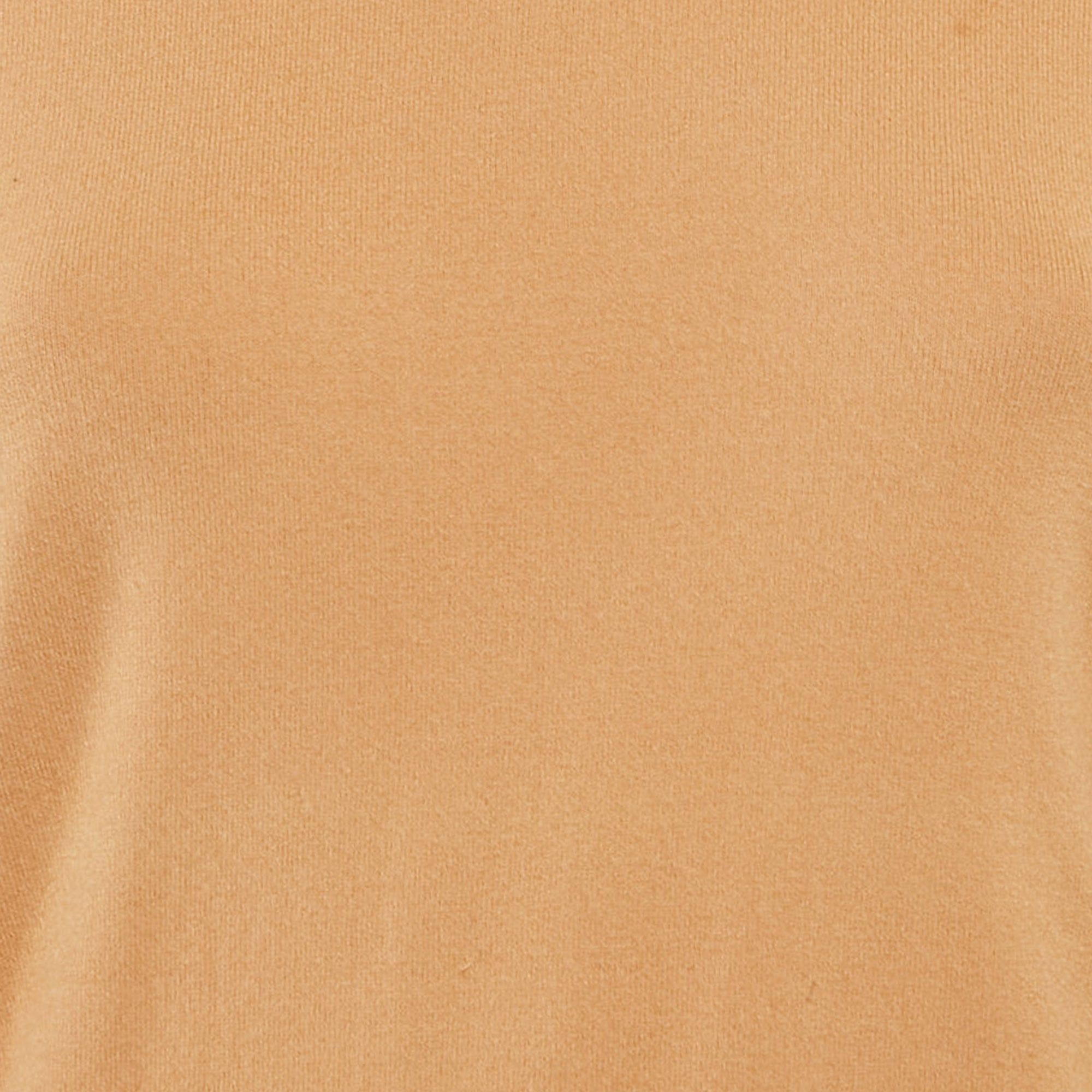 M Missoni Beige Stretch Knit Crewneck Sweatshirt