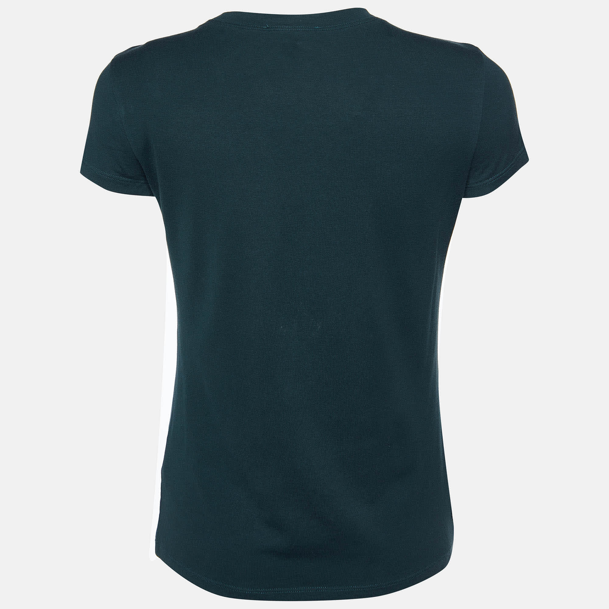 Logo Green Logo Print Cotton Crew Neck T - Shirt