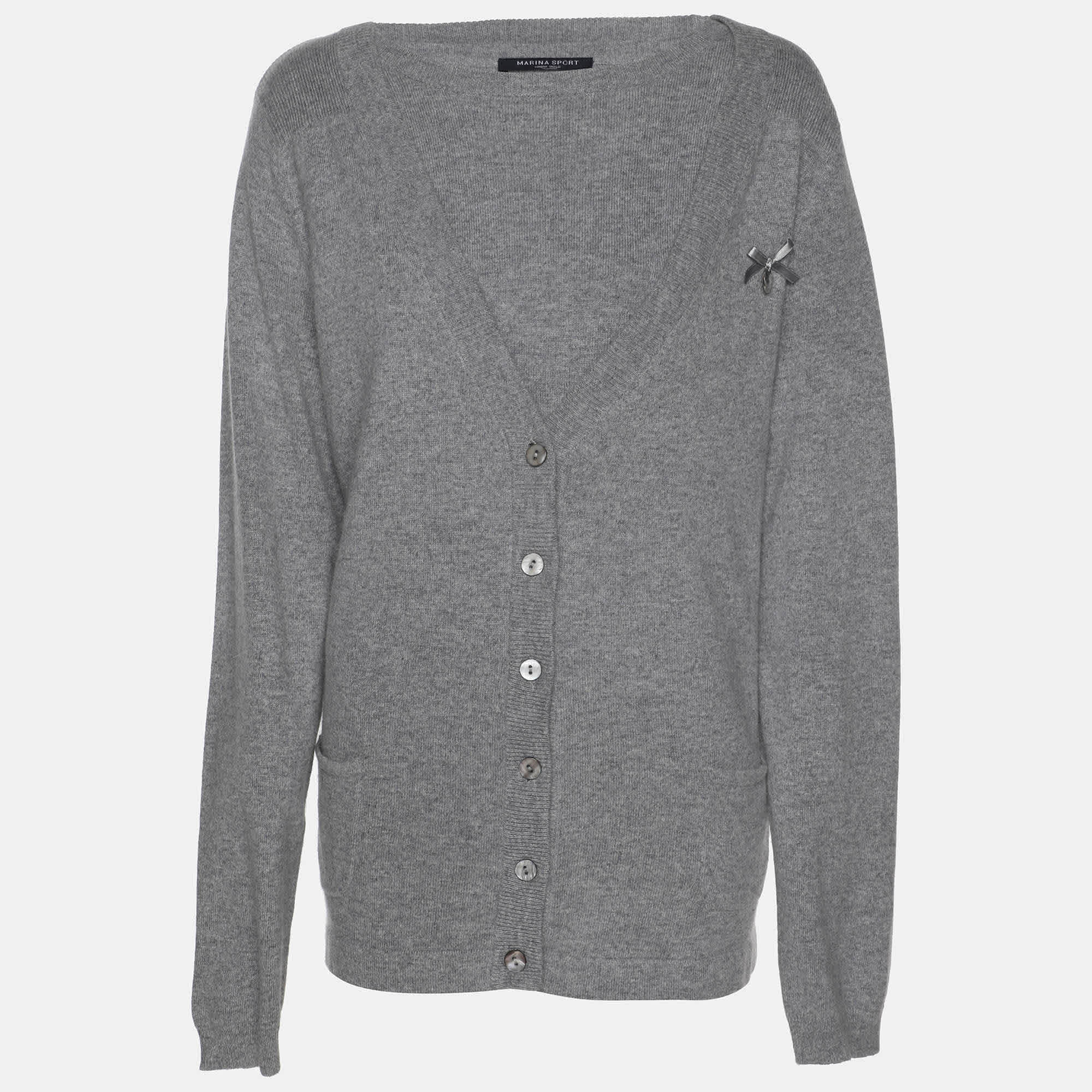 Marina Rinaldi Marina Sport By Marina Rinaldi Grey Jersey Shrug And Shirt Set