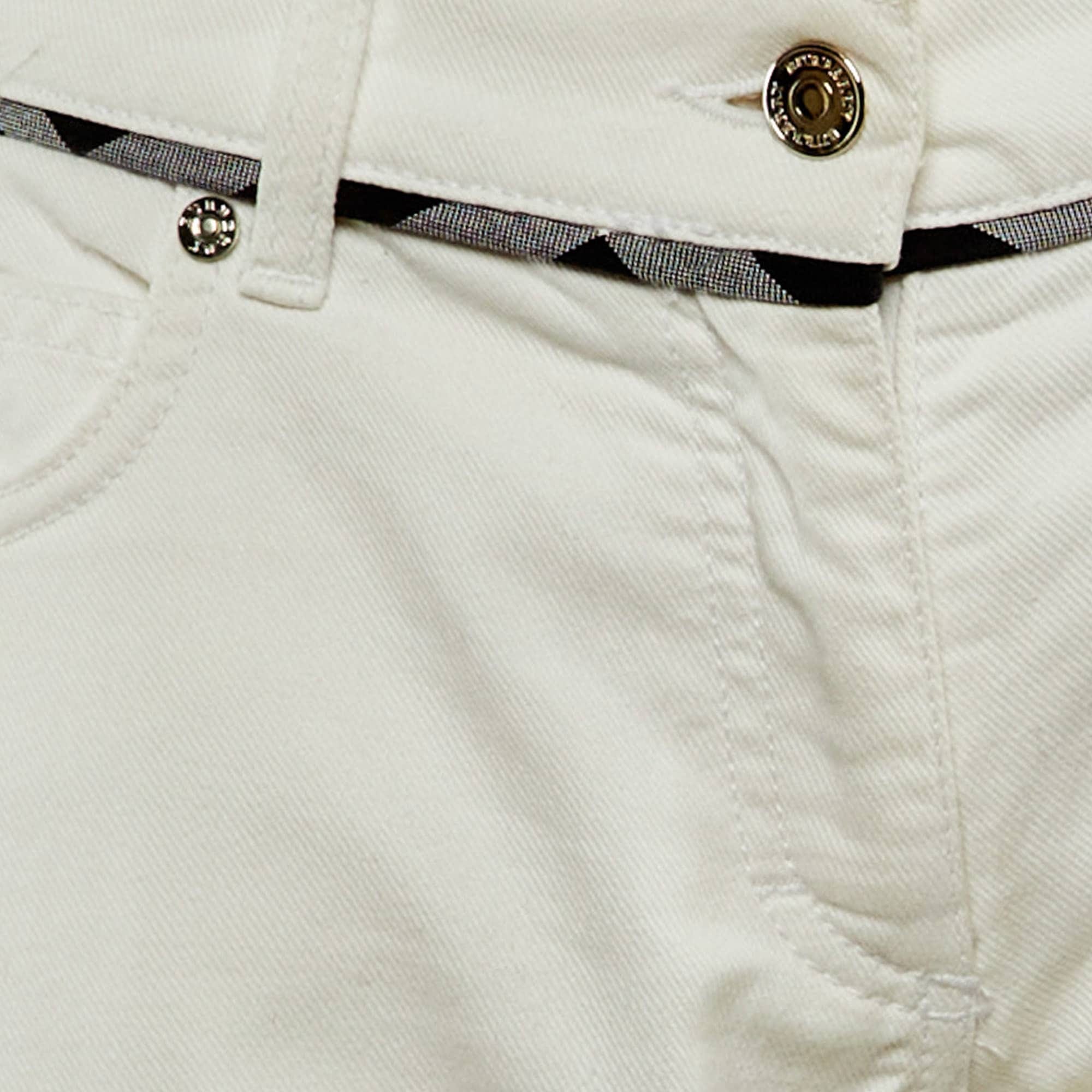 White Denim Straight Fit Jeans M Waist 32"