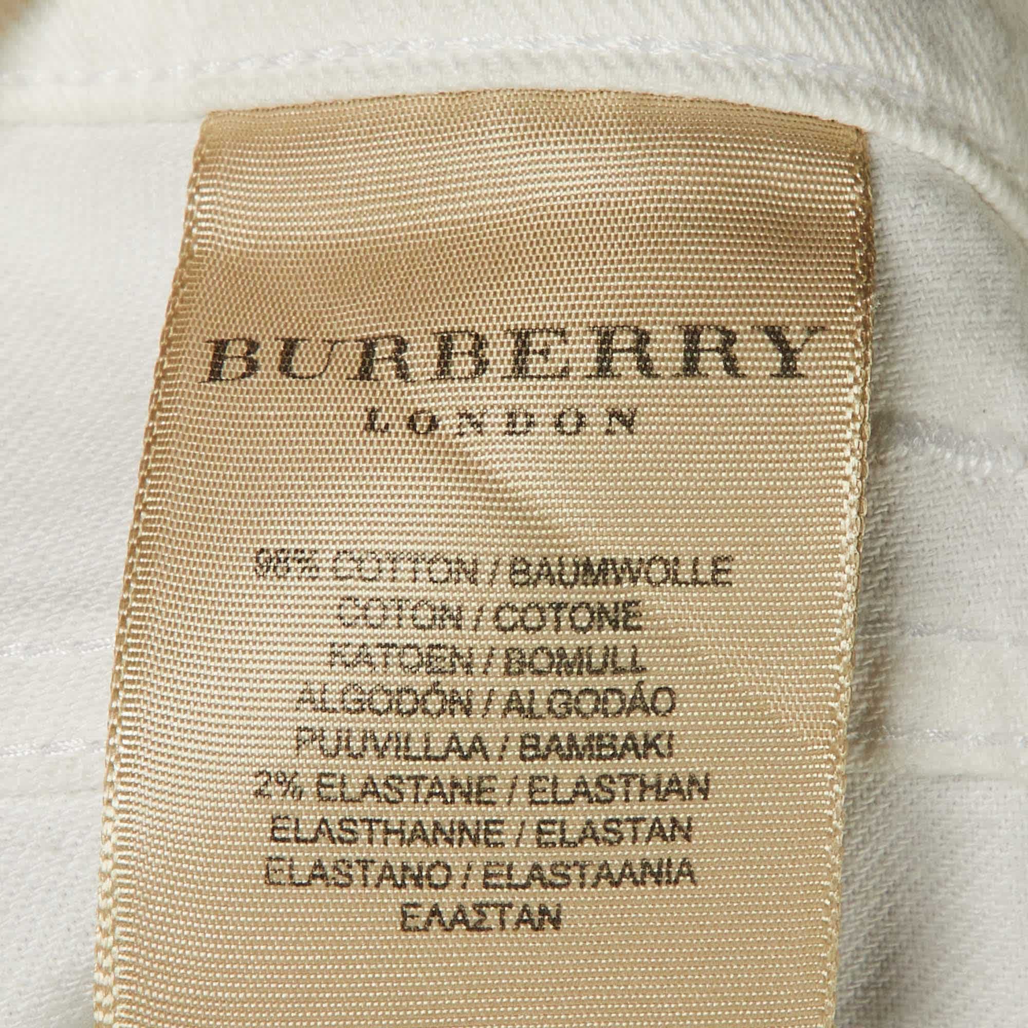 White Denim Straight Fit Jeans M Waist 32"