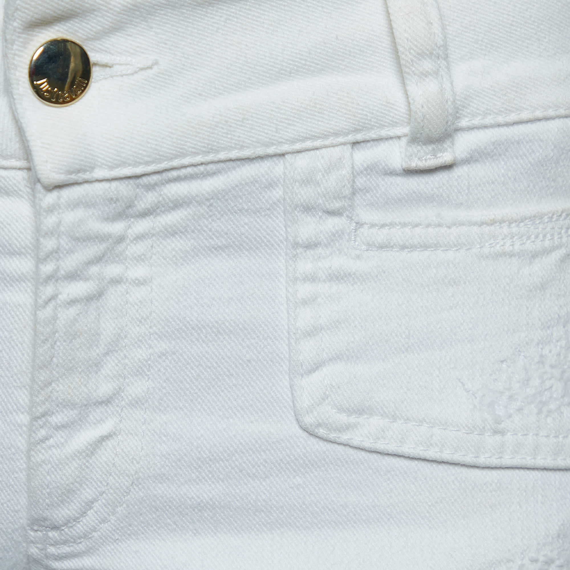 White Denim Cropped Jeans S Waist 30"