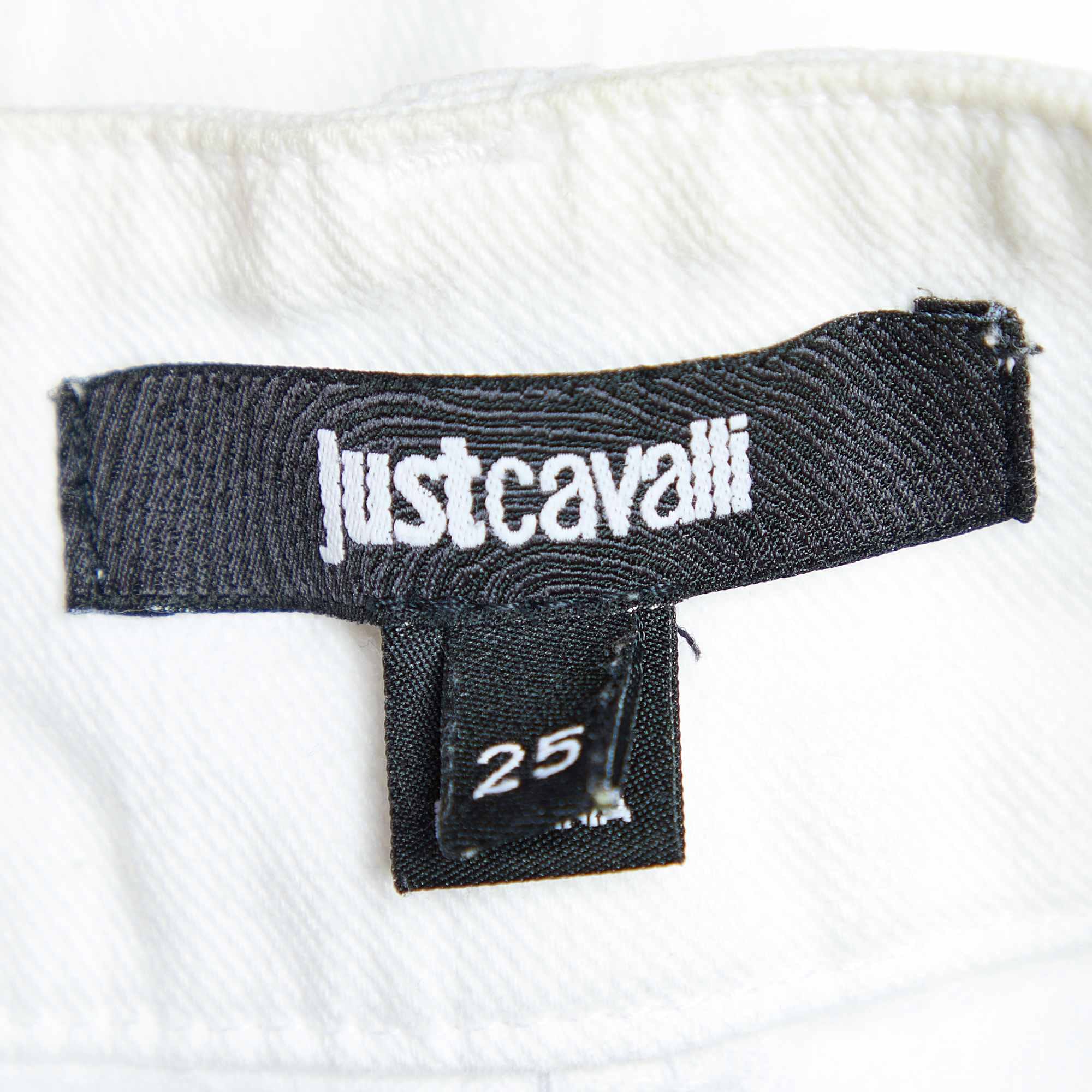 White Denim Cropped Jeans S Waist 30"