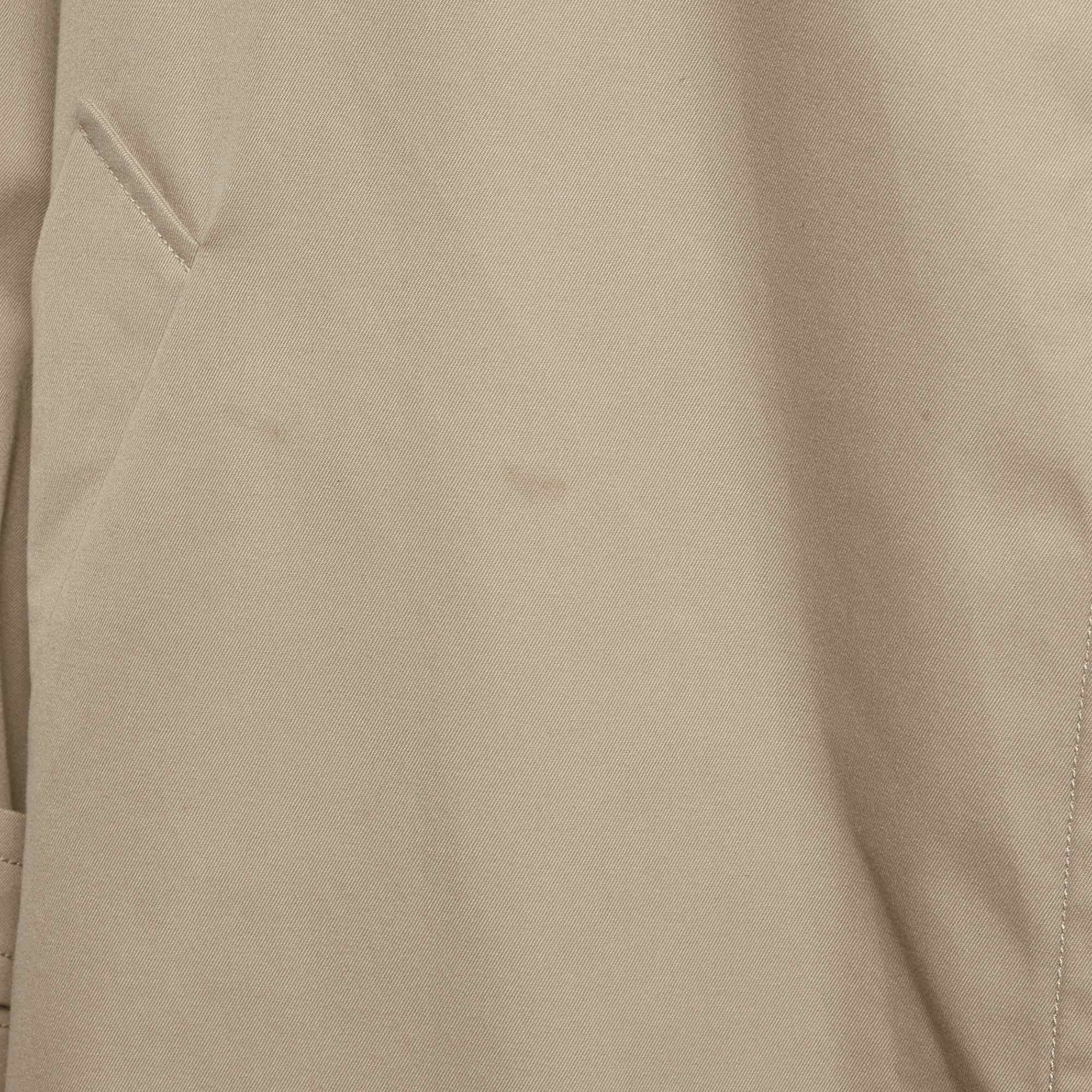 Bouguessa Beige Cotton Belted Kai Trench Coat