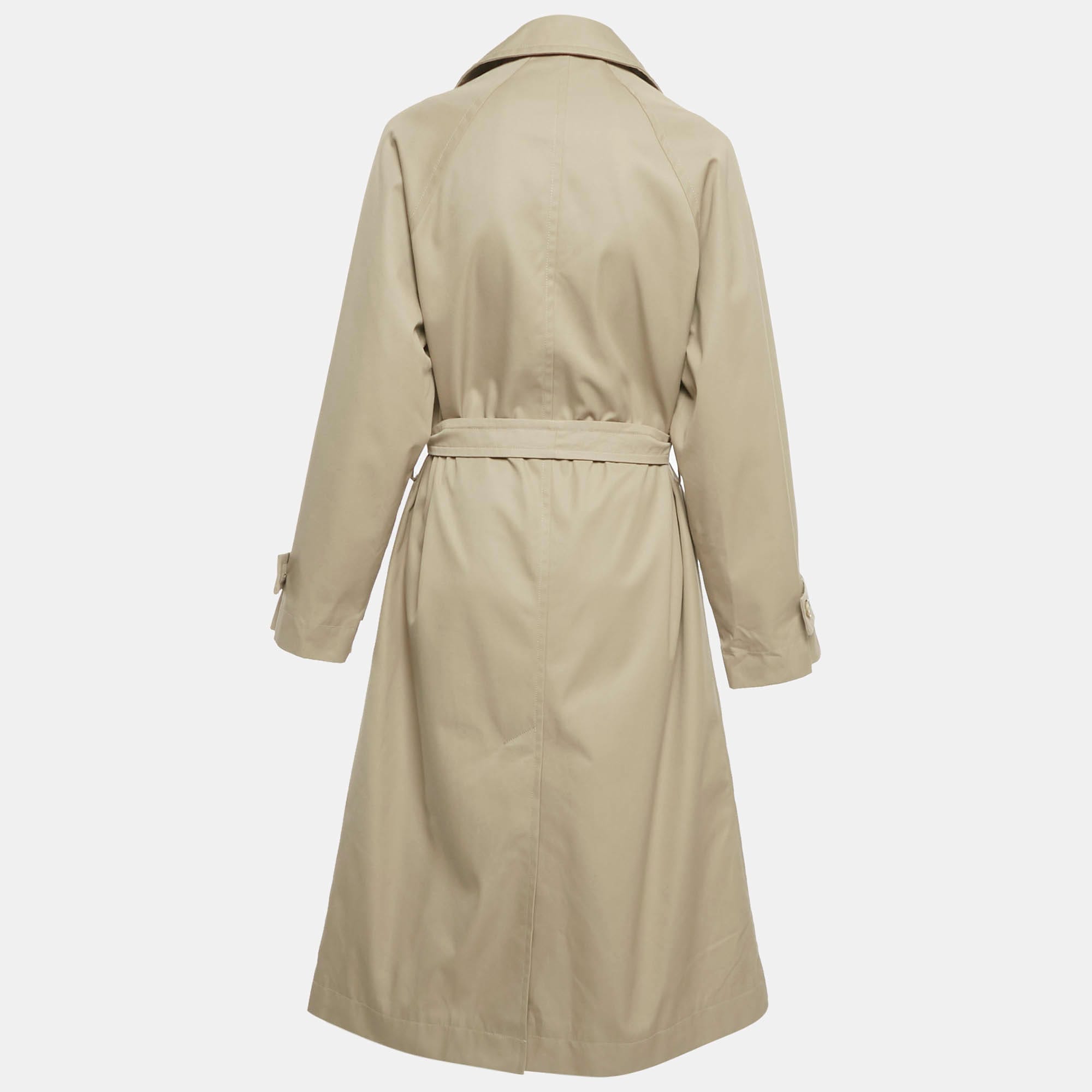 Bouguessa Beige Cotton Belted Kai Trench Coat