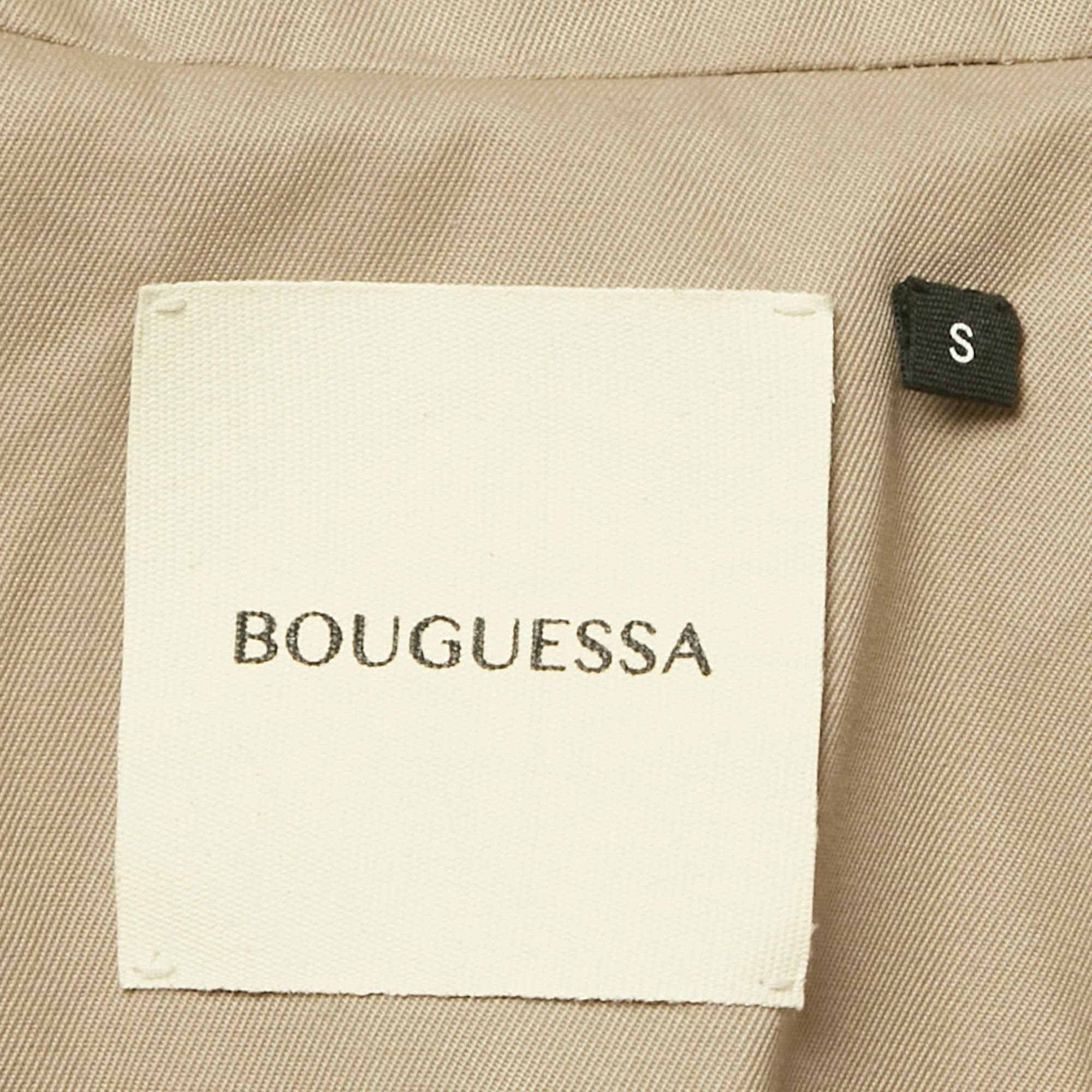 Bouguessa Beige Cotton Belted Kai Trench Coat