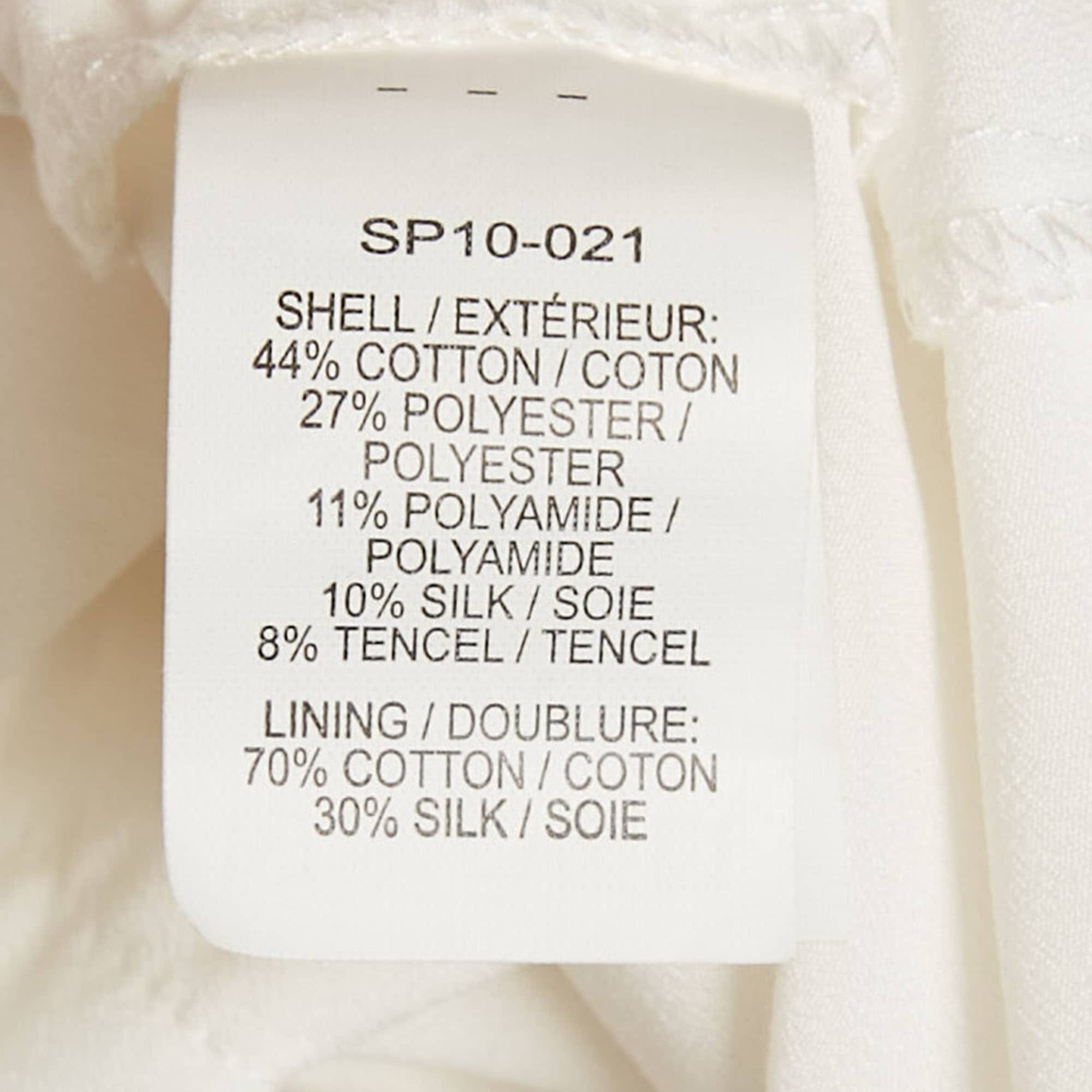 White Lace Insert Cotton Midi Dress Dress