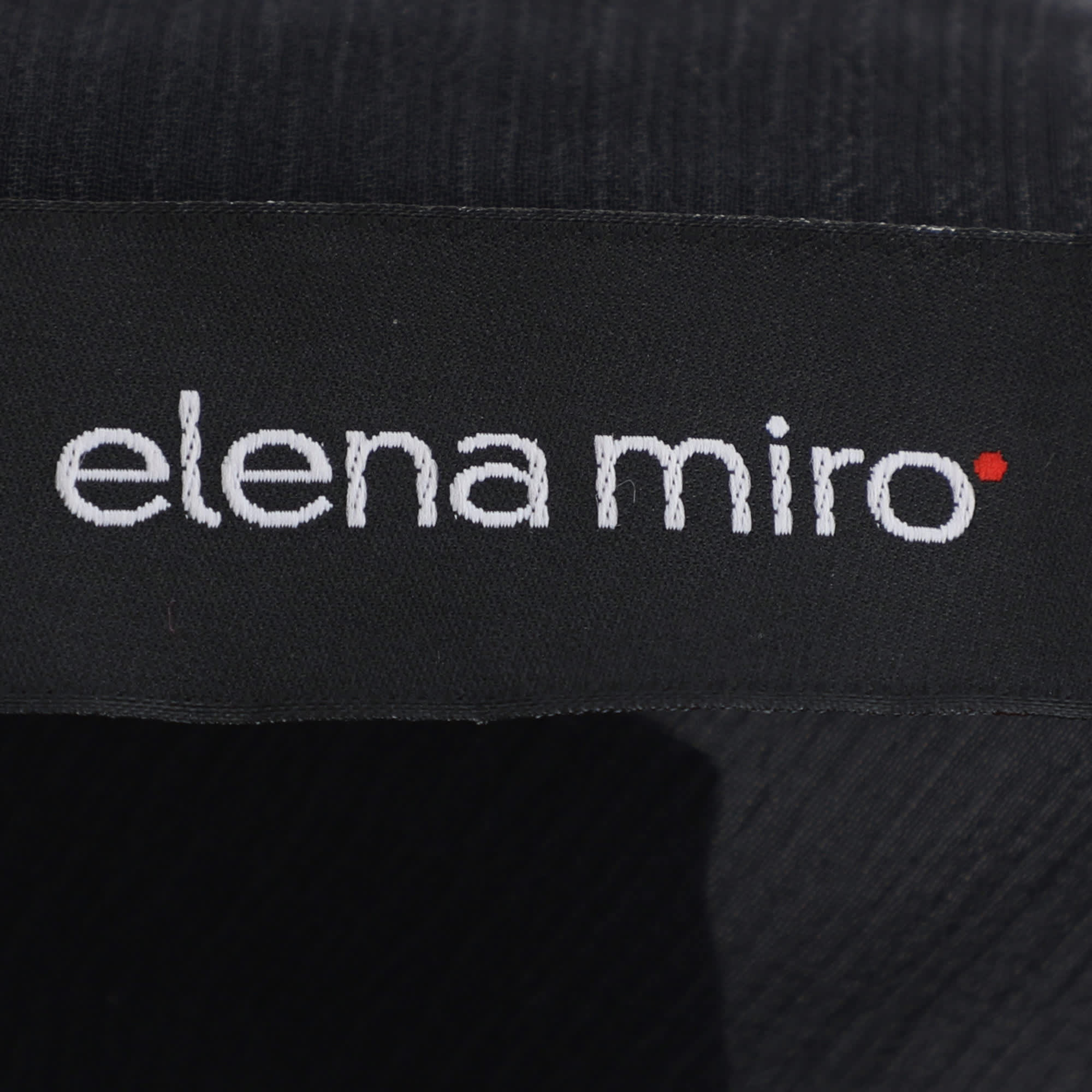Elena Miro Black Chiffon Embellished Long Sleeve Shirt Set