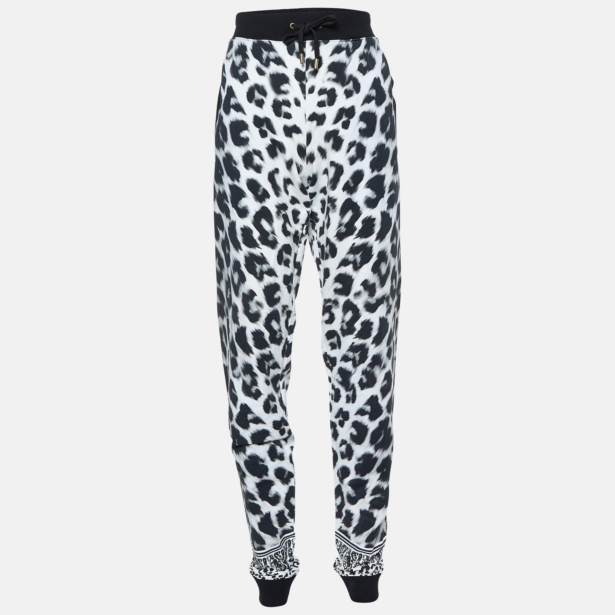Versus Versace White Leopard Print Leggings