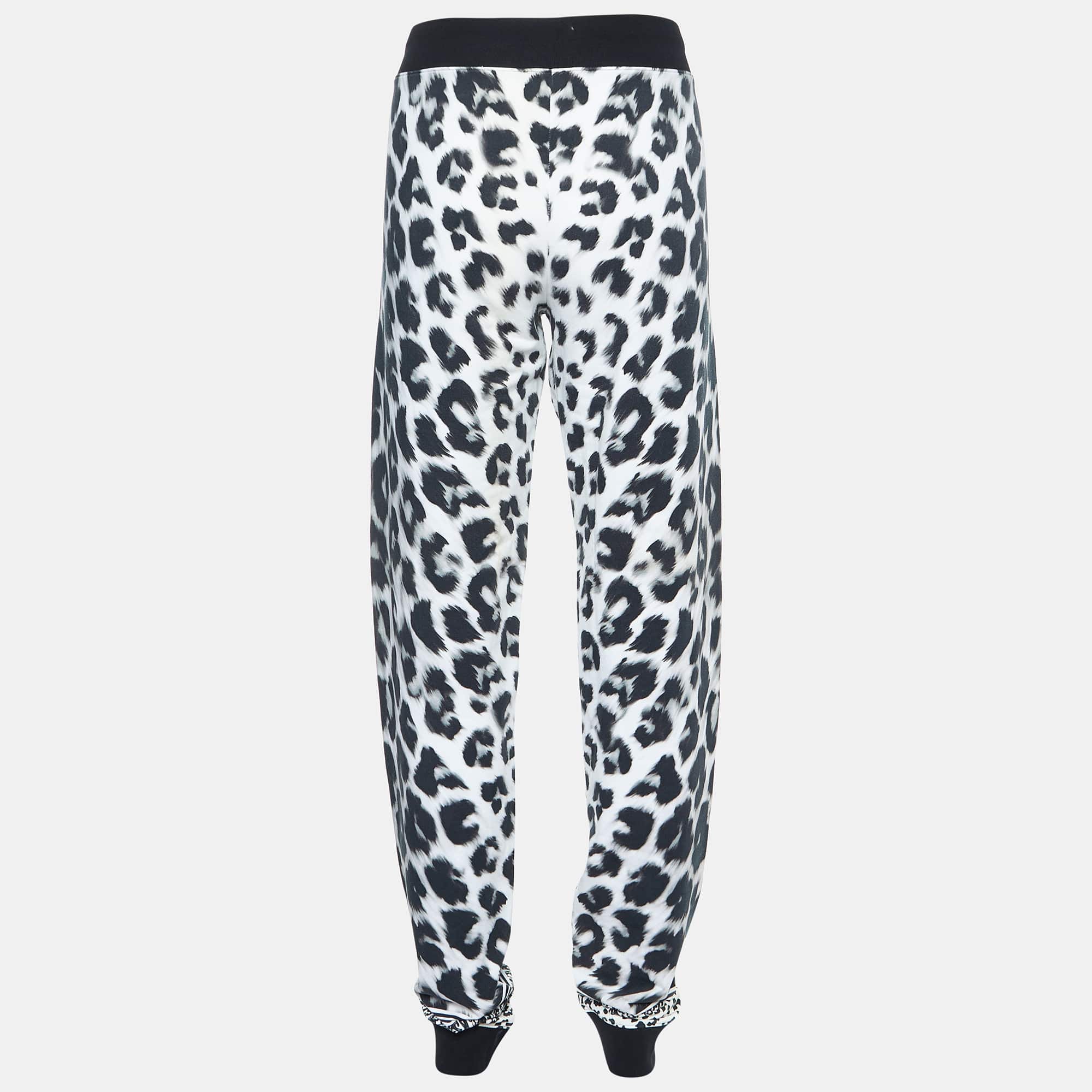 Versus Versace White Leopard Print Leggings