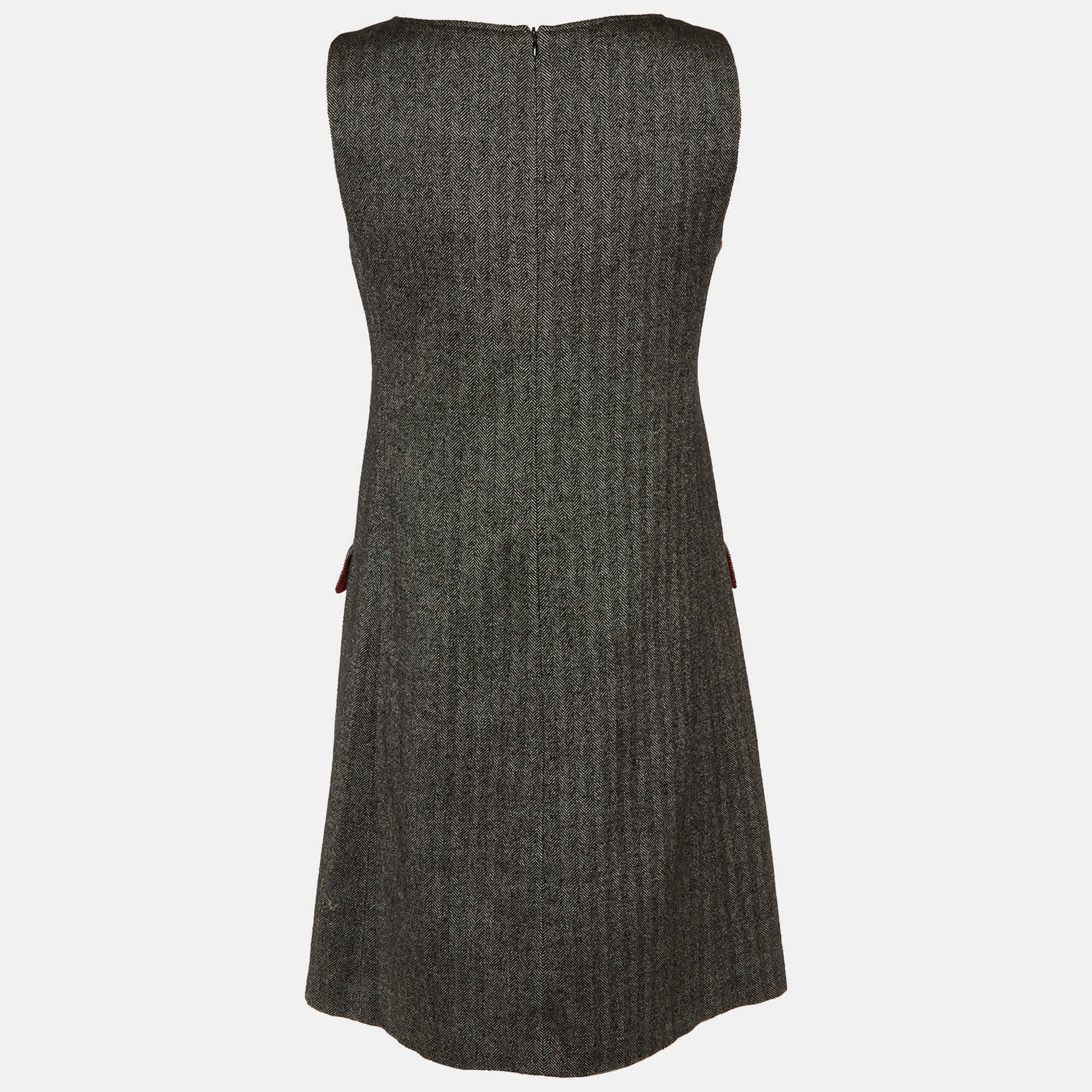 And Cheap And Chic Charcoal Grey Patterned Embellished Shift Dress
