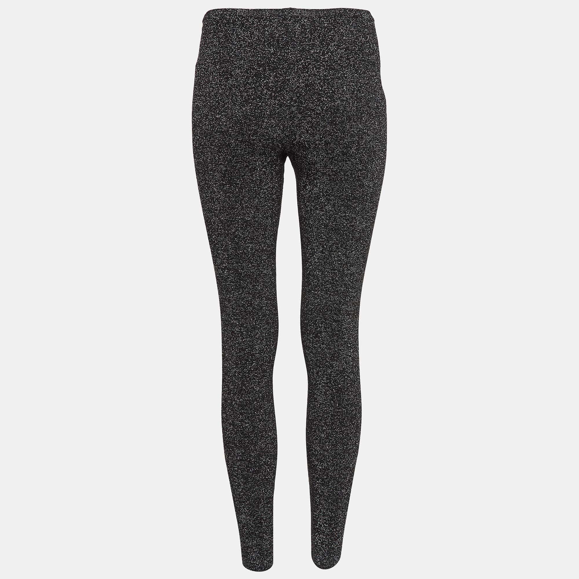 M Missoni Black Lurex Knit Leggings