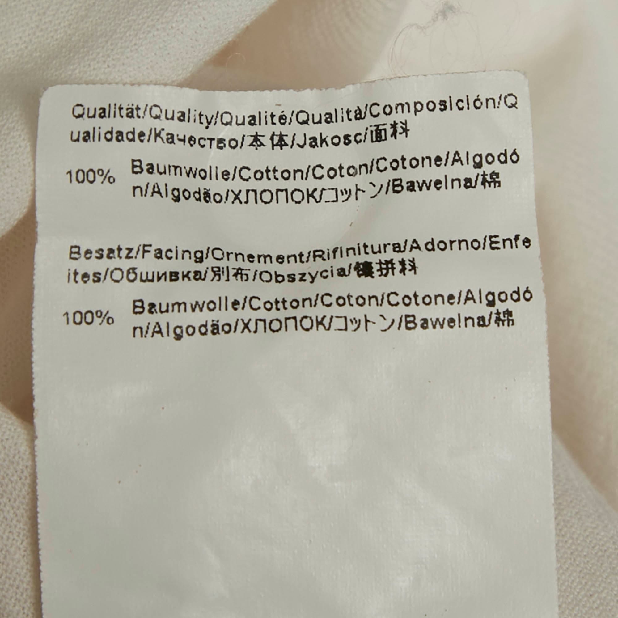 White Cotton Knit Button Front Lapra Shirt