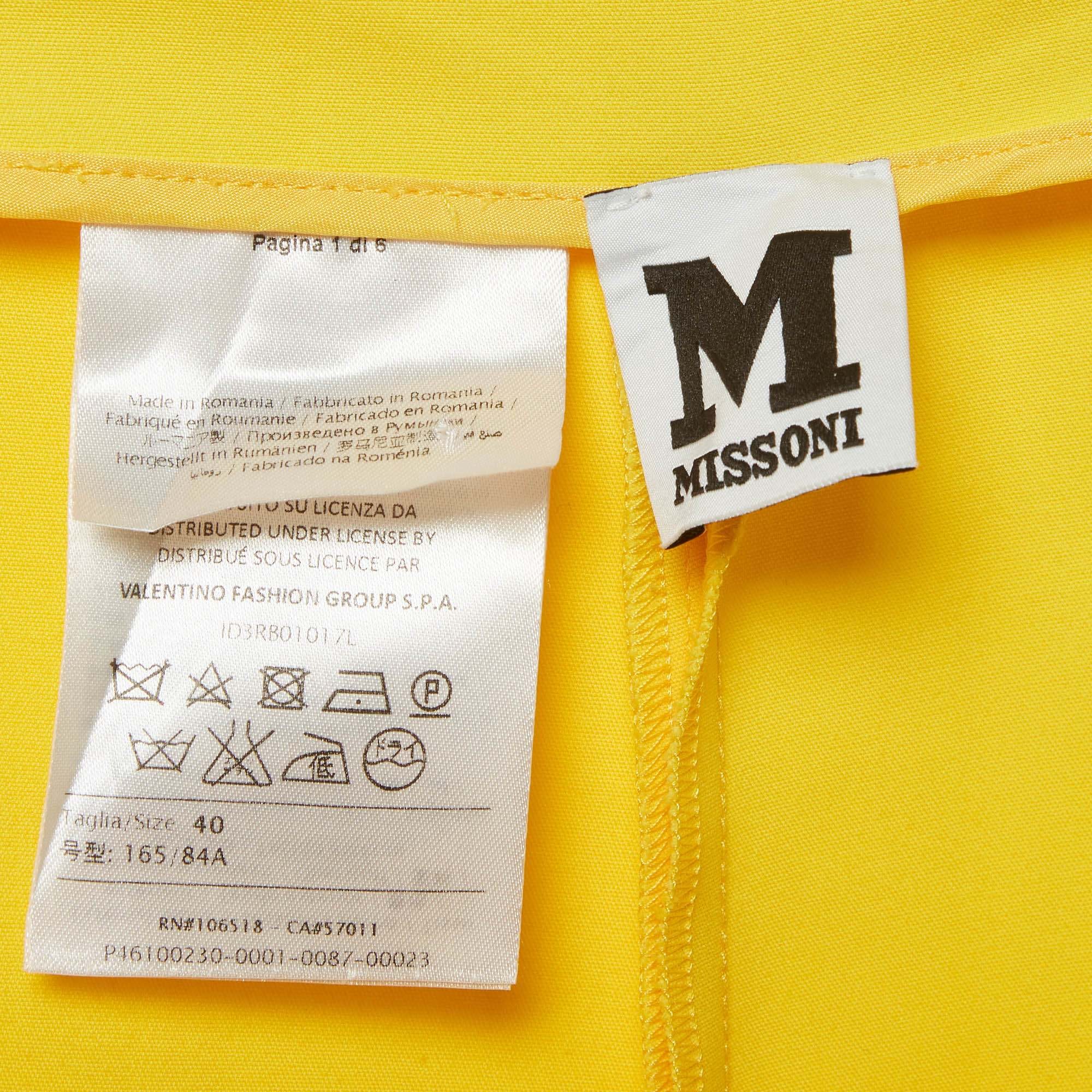 GABARDINE Missoni Yellow Gabardine Straight Fit Pants