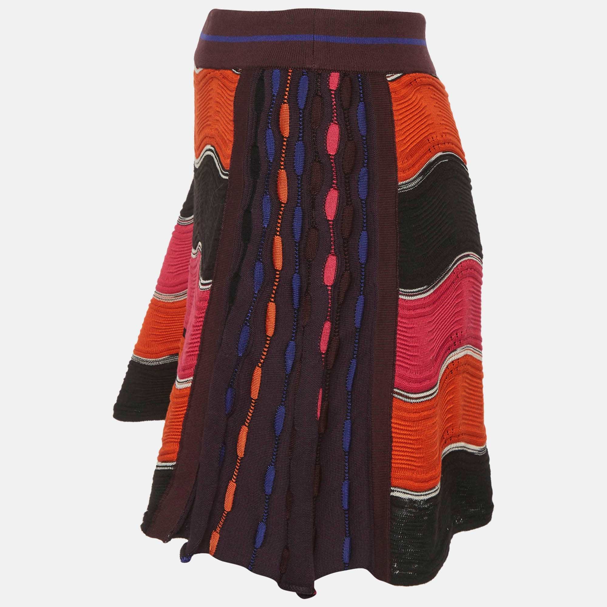 M Missoni Multicolour Knitted Mini Skirt