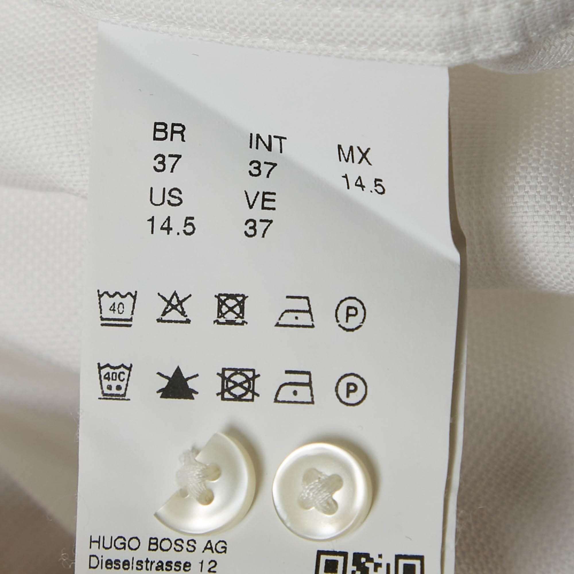 White Cotton Slim Fit Shirt