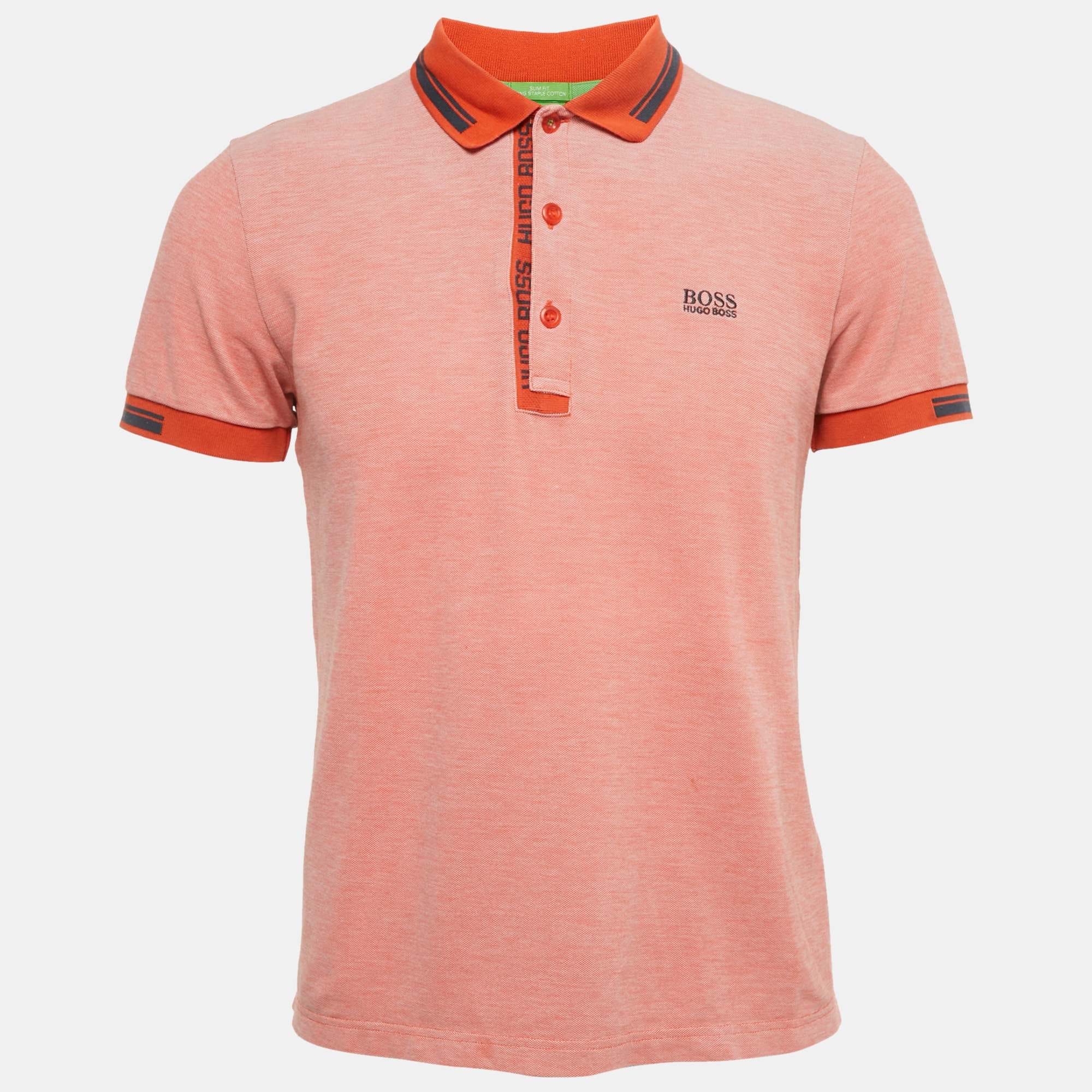 Polo Orange Cotton Paule 4 Polo T - Shirt