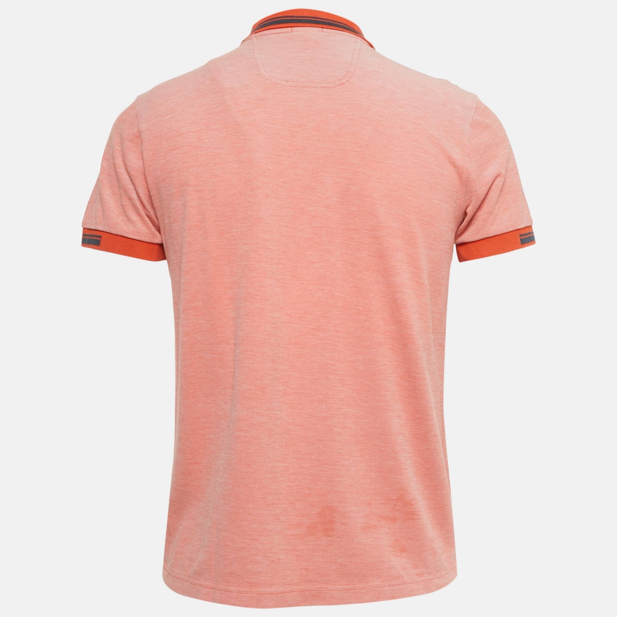 Polo Orange Cotton Paule 4 Polo T - Shirt