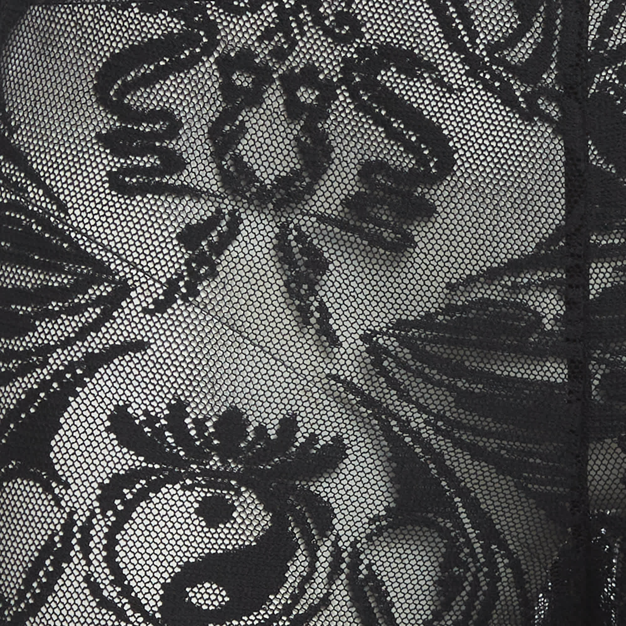 Emilio Pucci Black Lace Straight Trousers