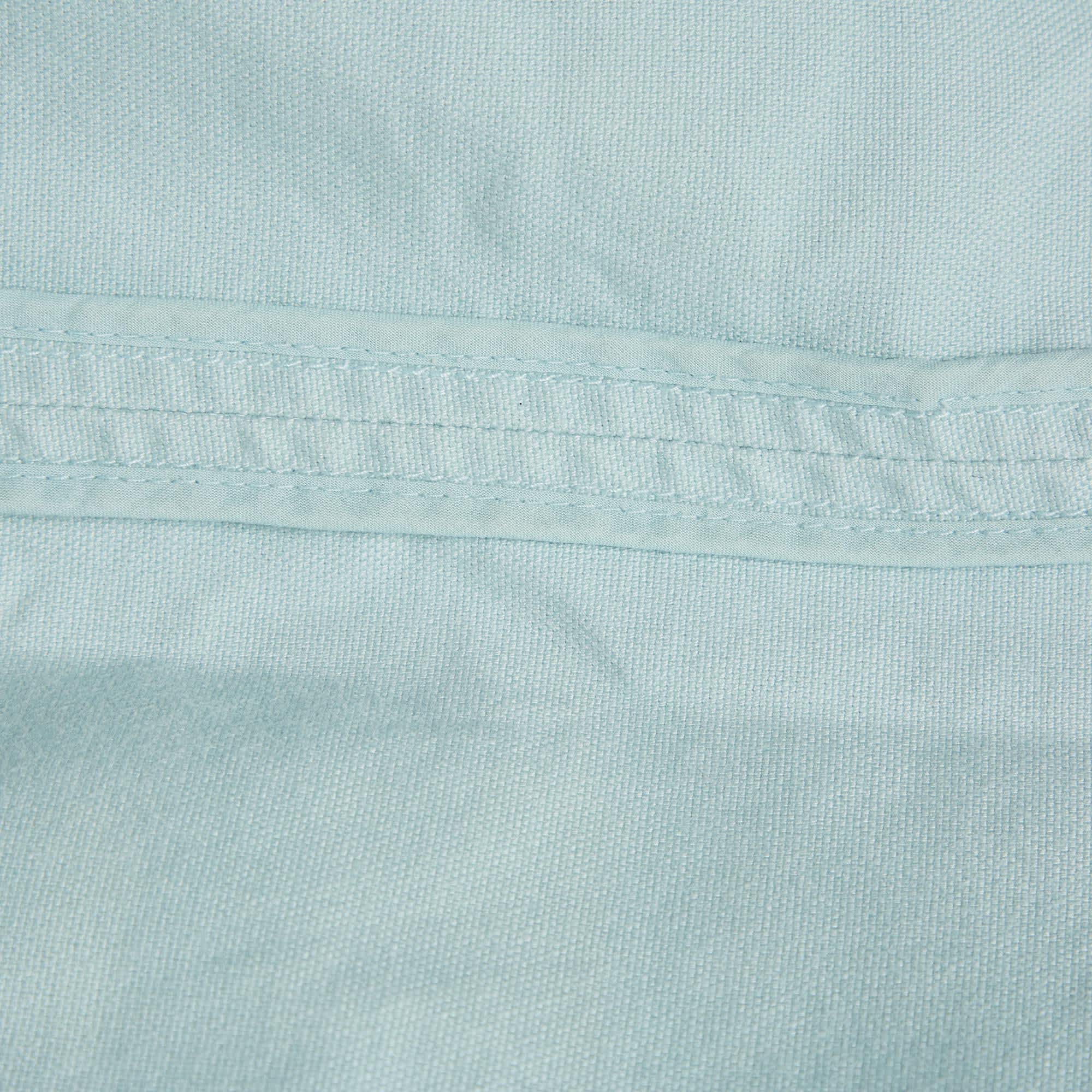 Ch Carolina Herrera Sky Blue Canvas Flap Detail Mini Skirt
