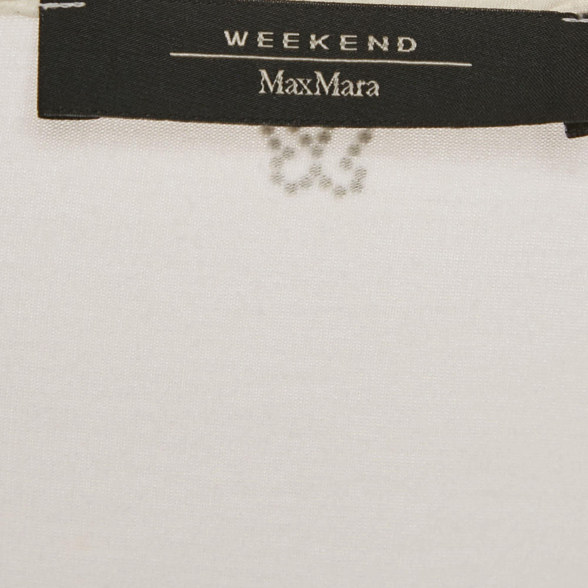 White Sequin Embroidered Silk And Jersey Top