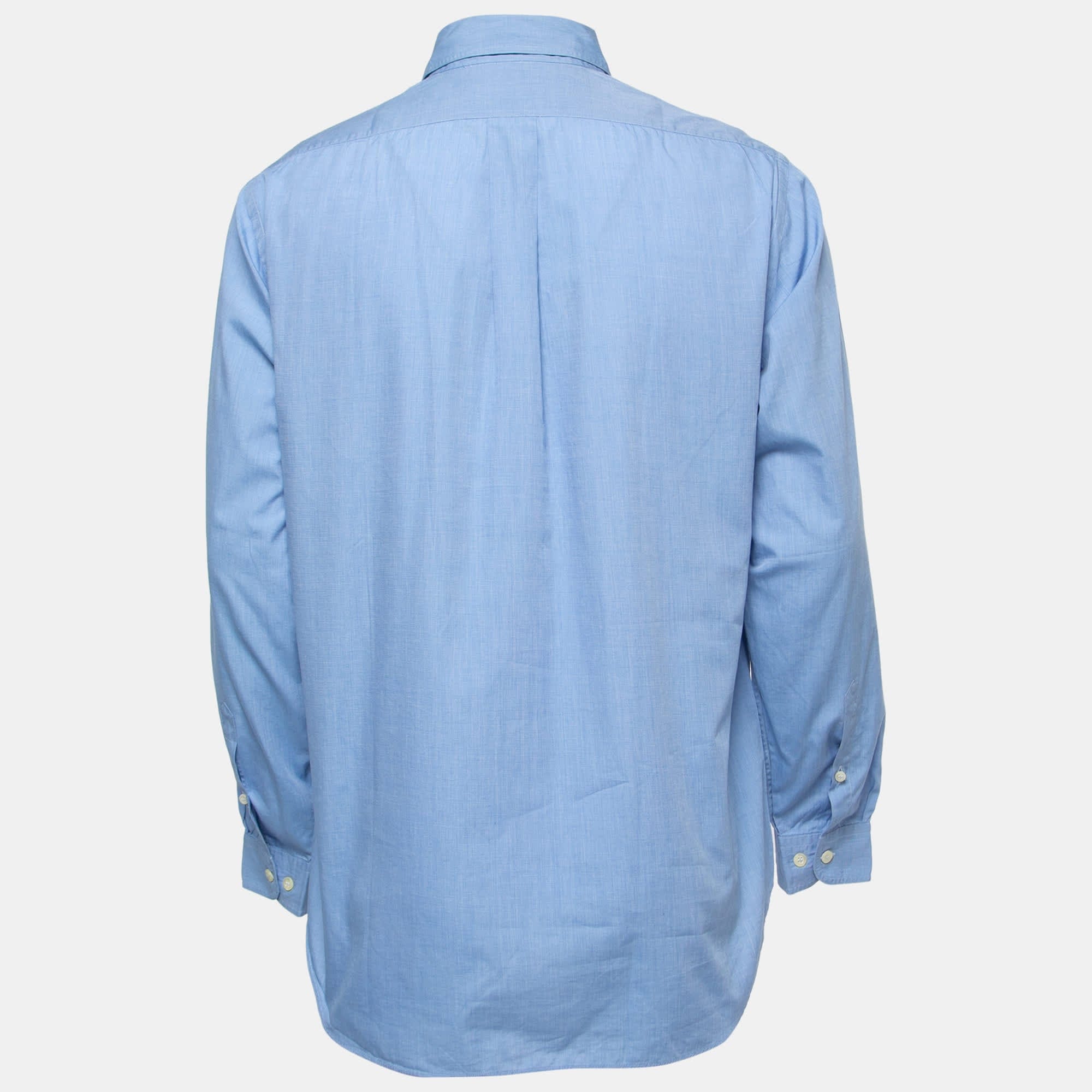 Blue Cotton Full Sleeve Shirt