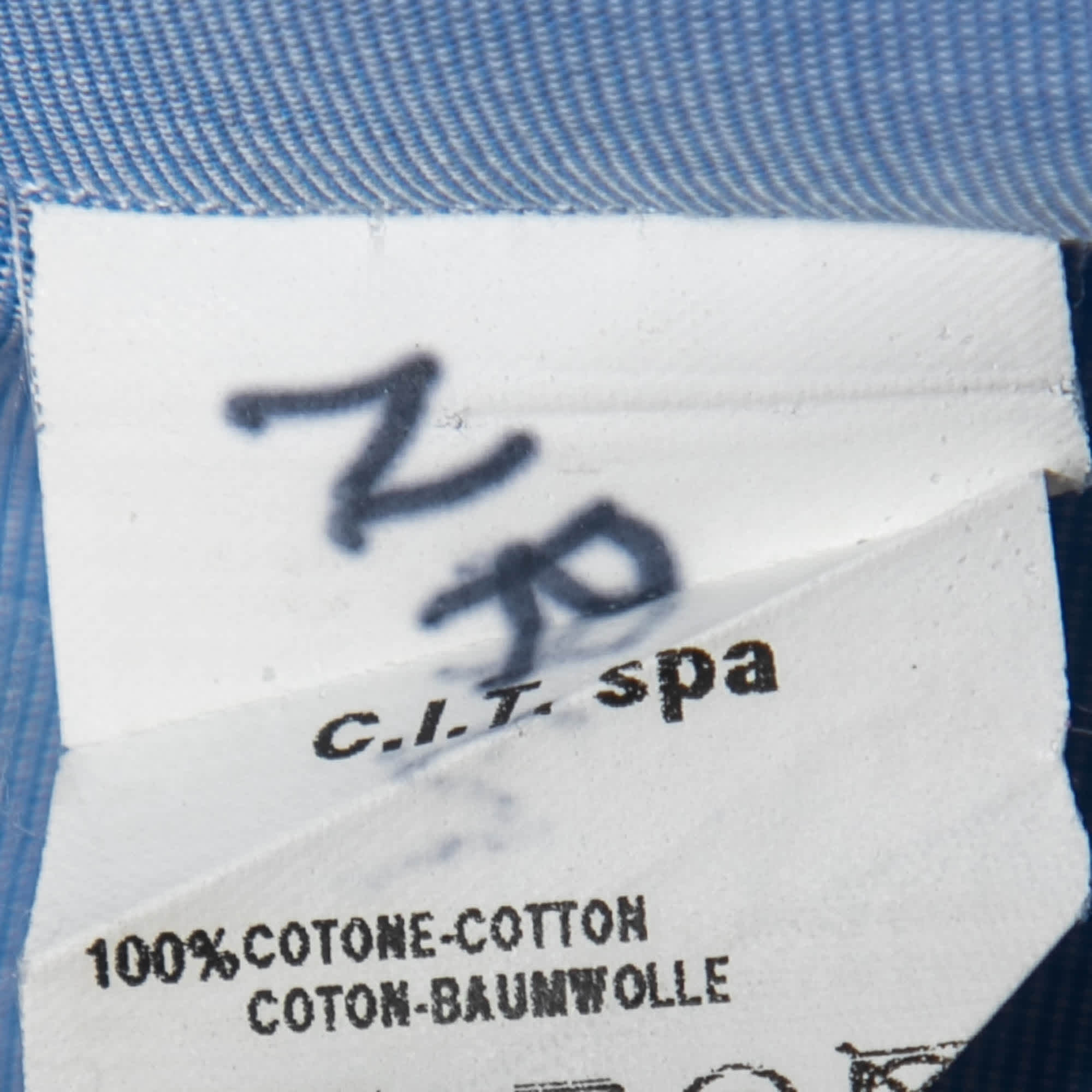 Blue Cotton Full Sleeve Shirt