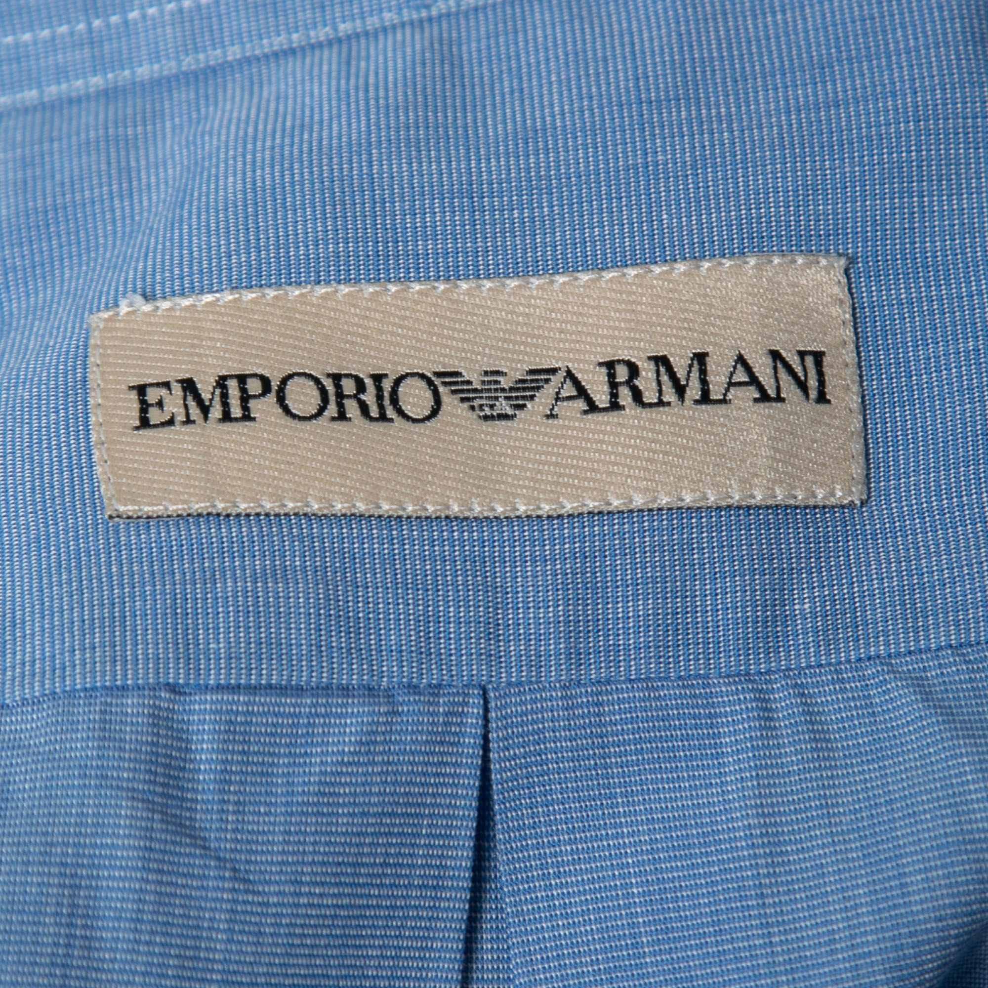 Blue Cotton Full Sleeve Shirt