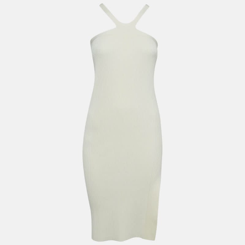 Jonathan Simkhai Ivory White Rib Knit Tabitha Dress
