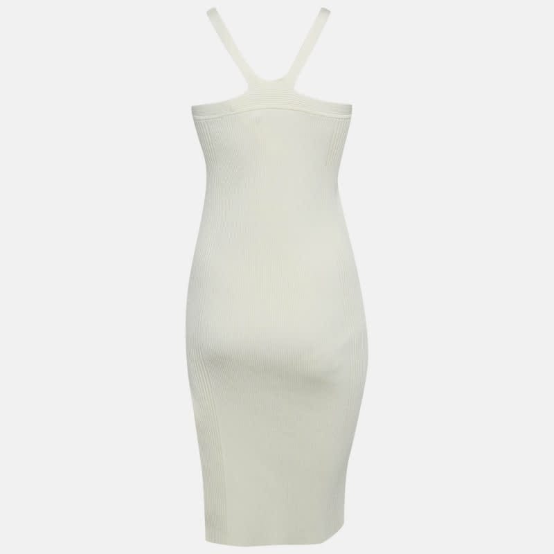 Jonathan Simkhai Ivory White Rib Knit Tabitha Dress