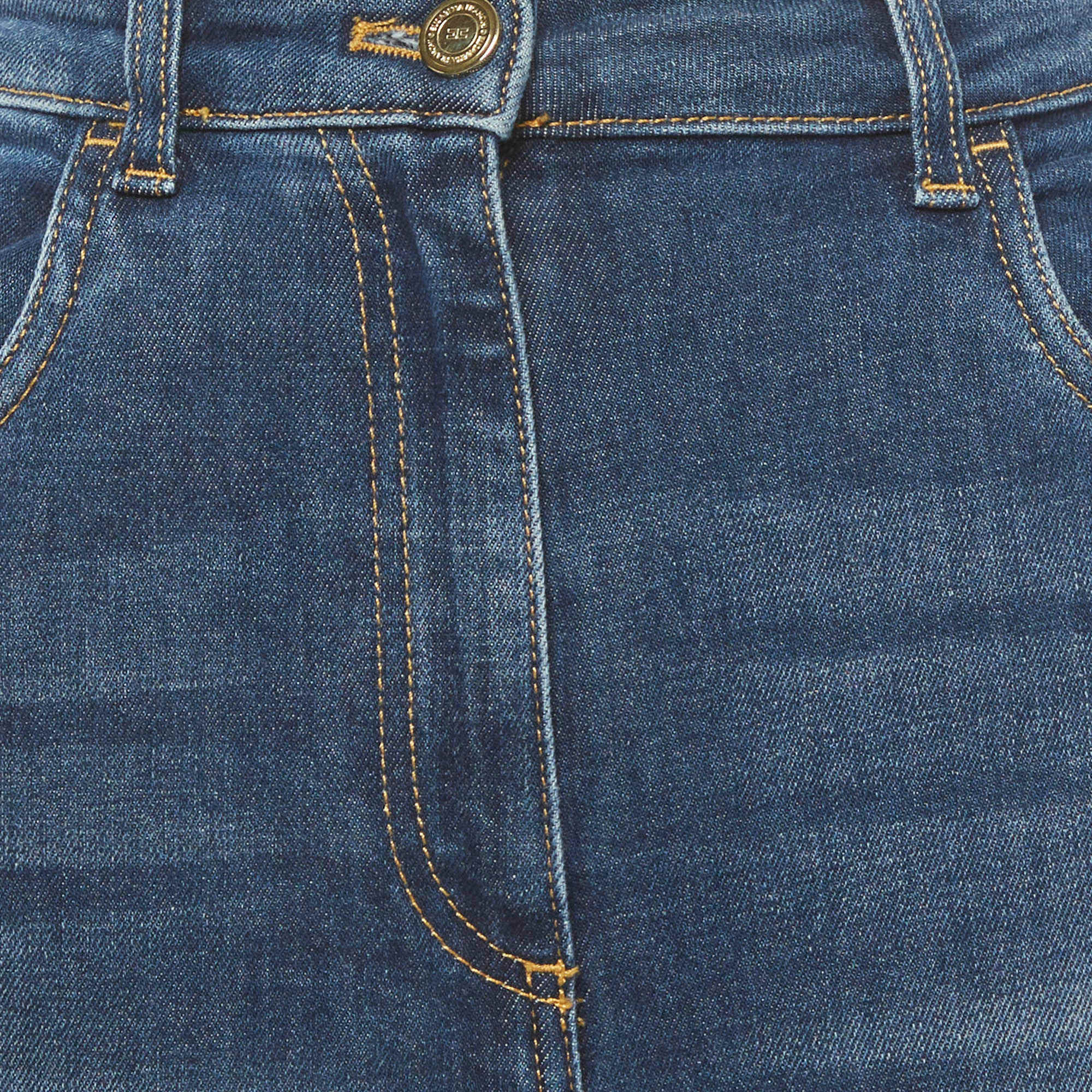 Blue Faded Denim Skinny Jeans M/waist 28"