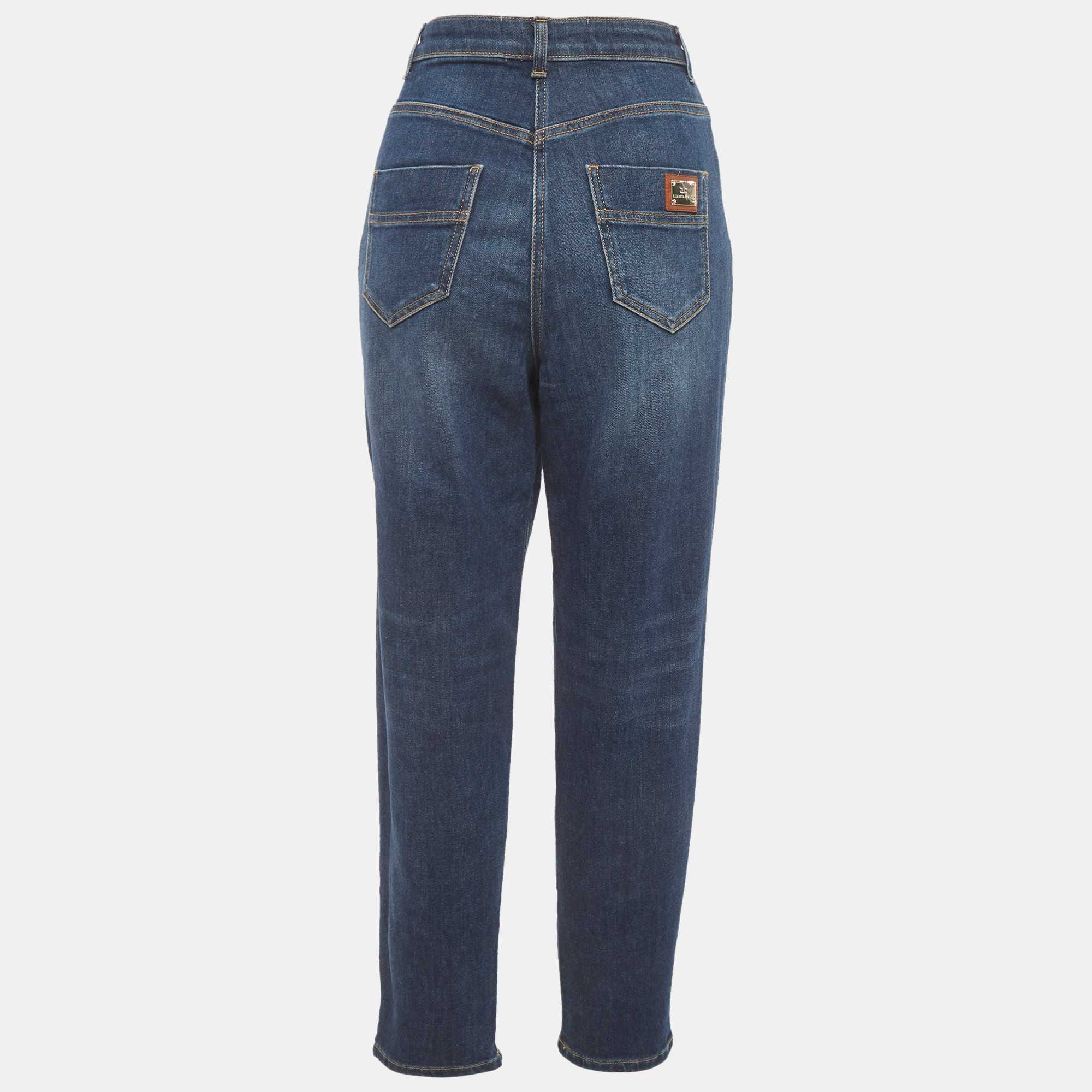 Blue Faded Denim Skinny Jeans M/waist 28"