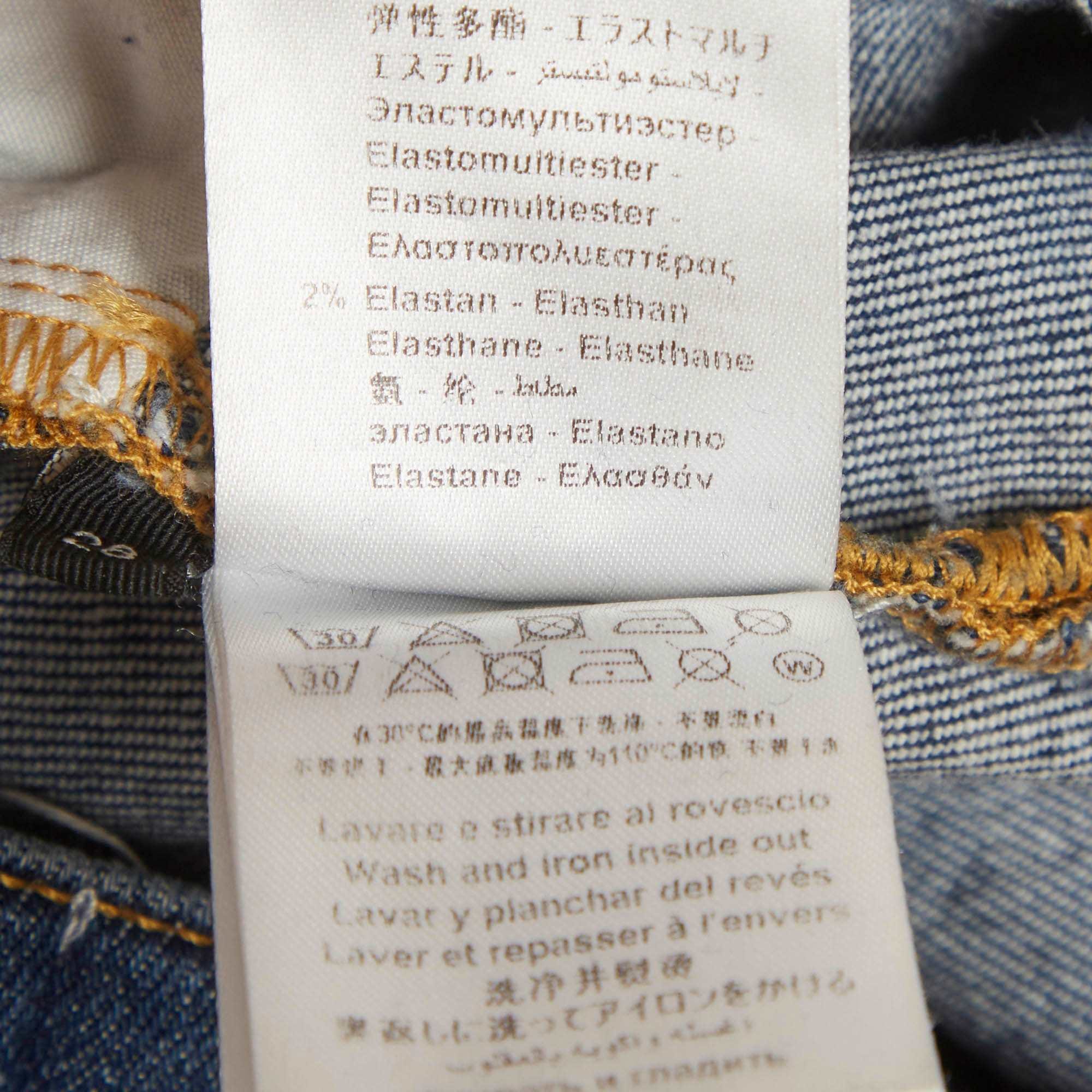 Blue Faded Denim Skinny Jeans M/waist 28"