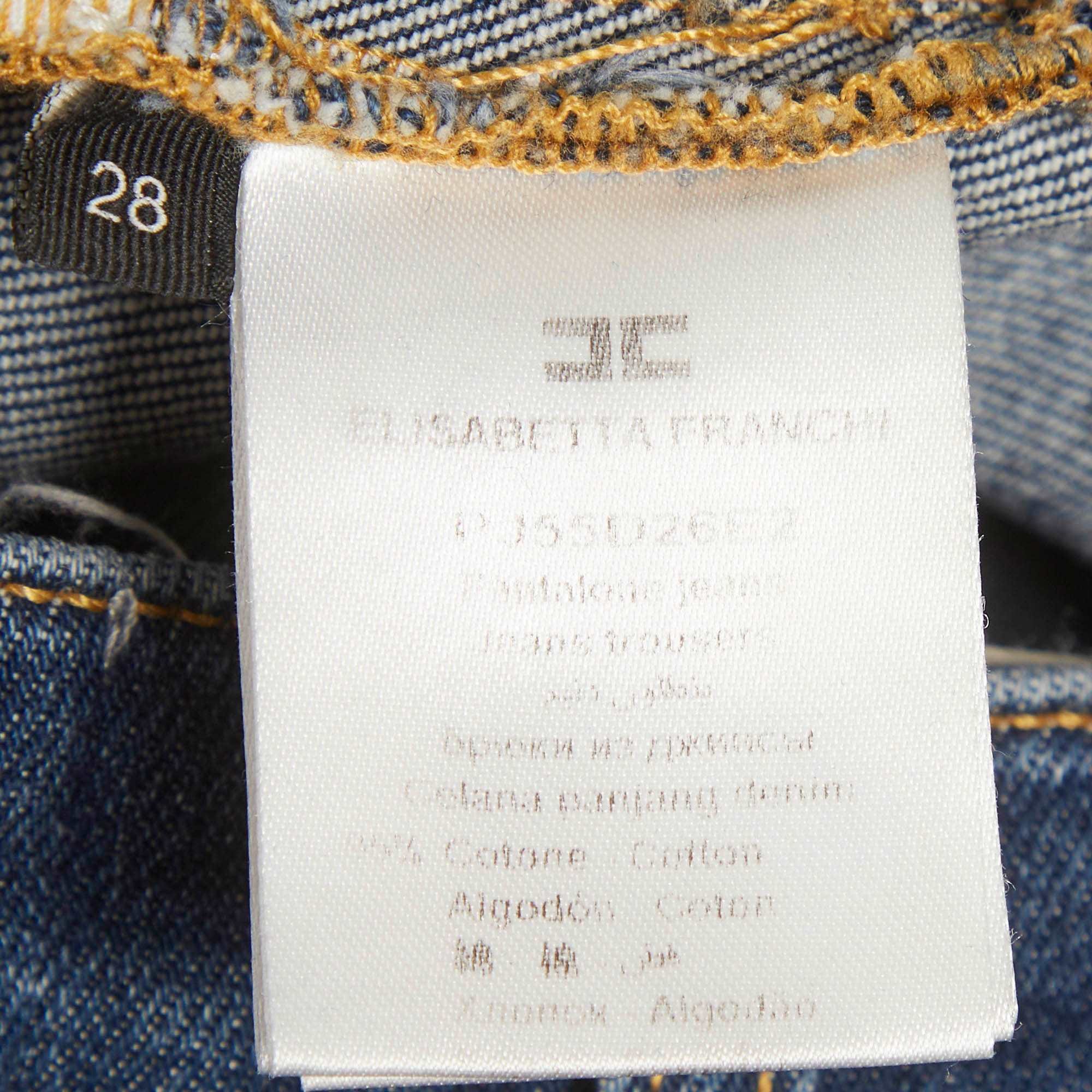 Blue Faded Denim Skinny Jeans M/waist 28"