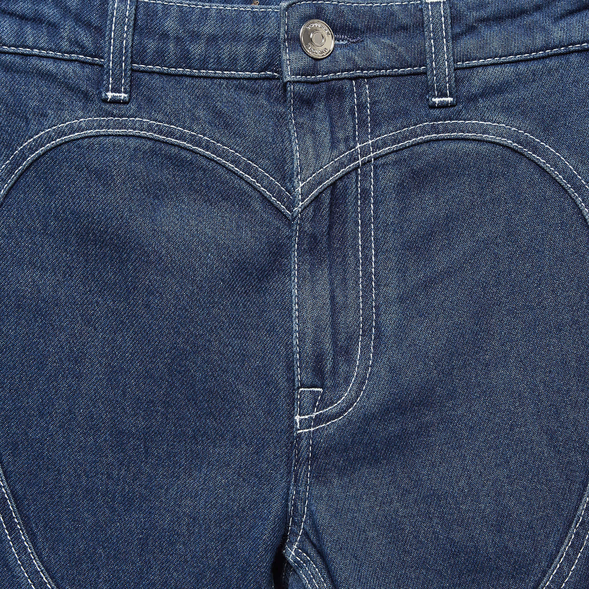 Blue Denim Skinny Mid - Rise Jeans S Waist 26"