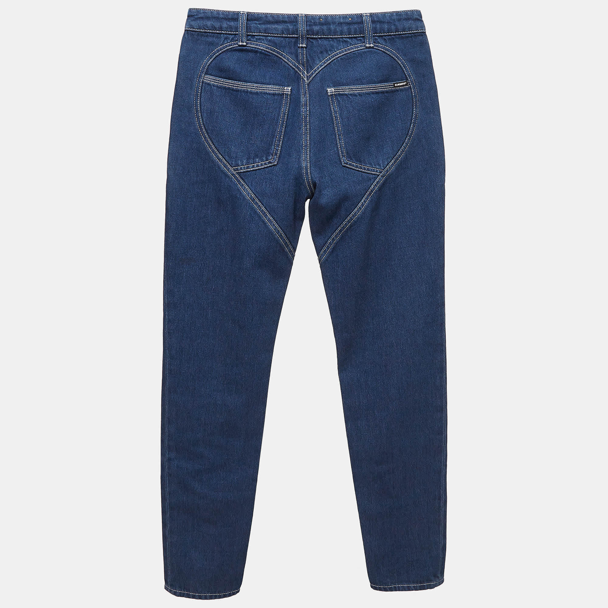 Blue Denim Skinny Mid - Rise Jeans S Waist 26"
