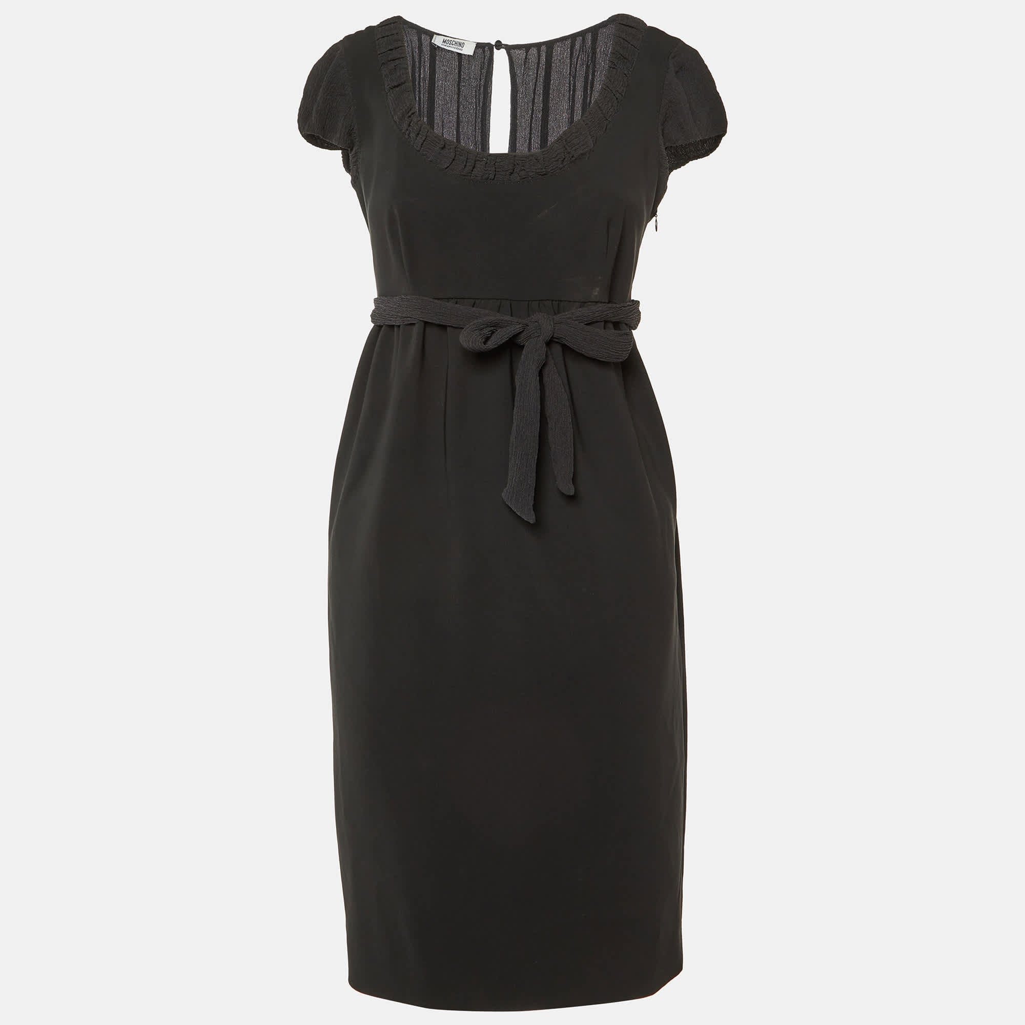 And Cheap And Chic Black Crepe Midi Dress